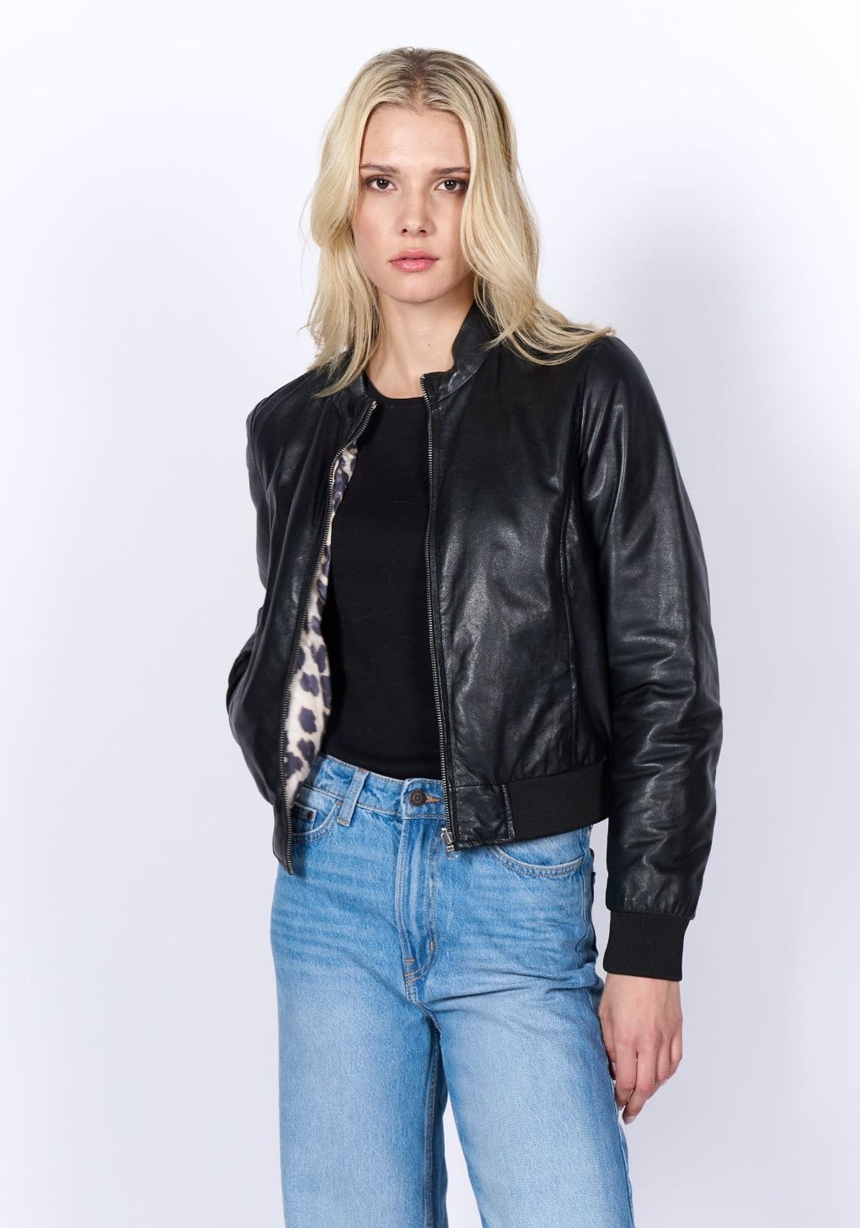 Freaky Nation Veste en cuir »Leo Star-FN«