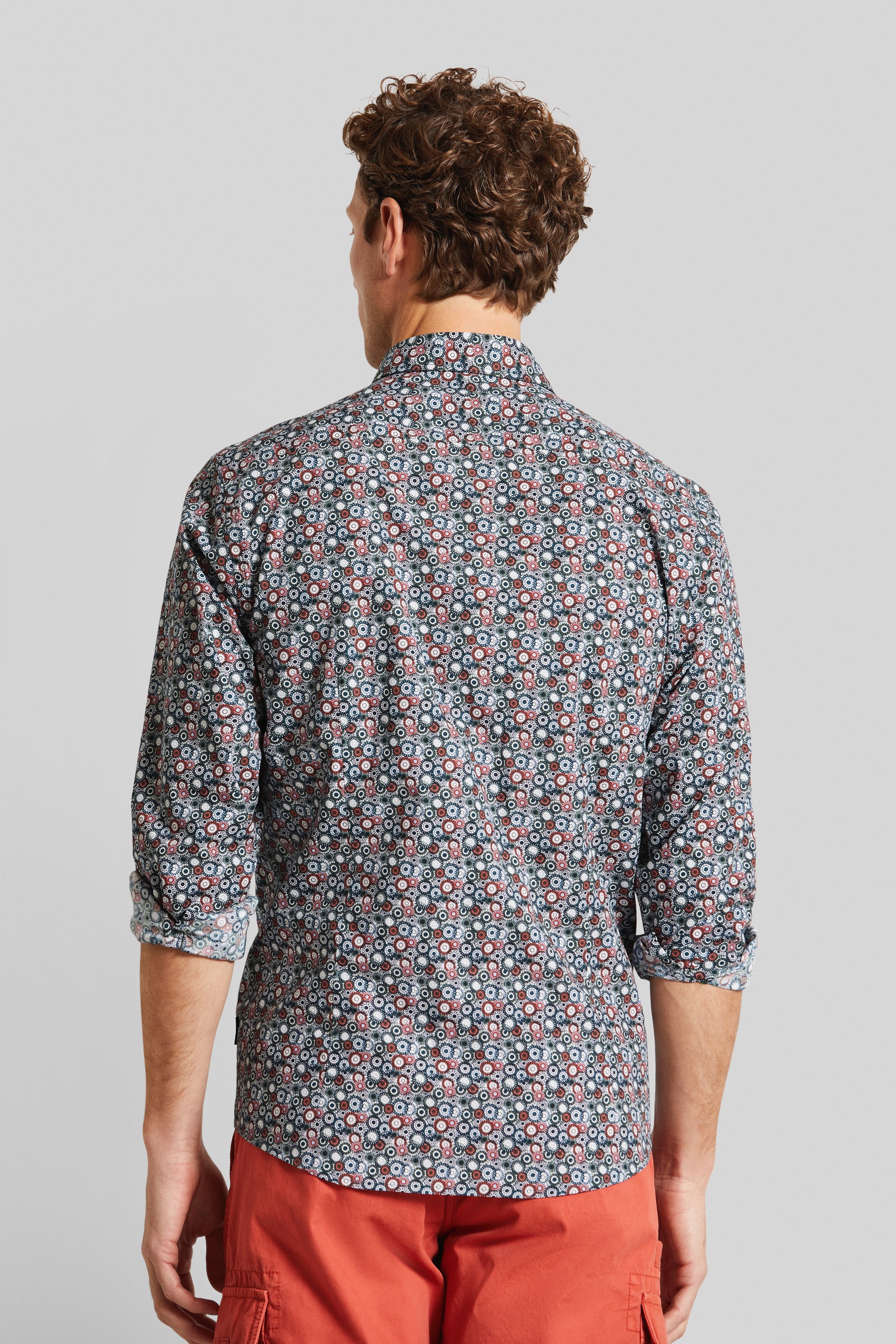 bugatti Langarmhemd mit Under-Button-Down