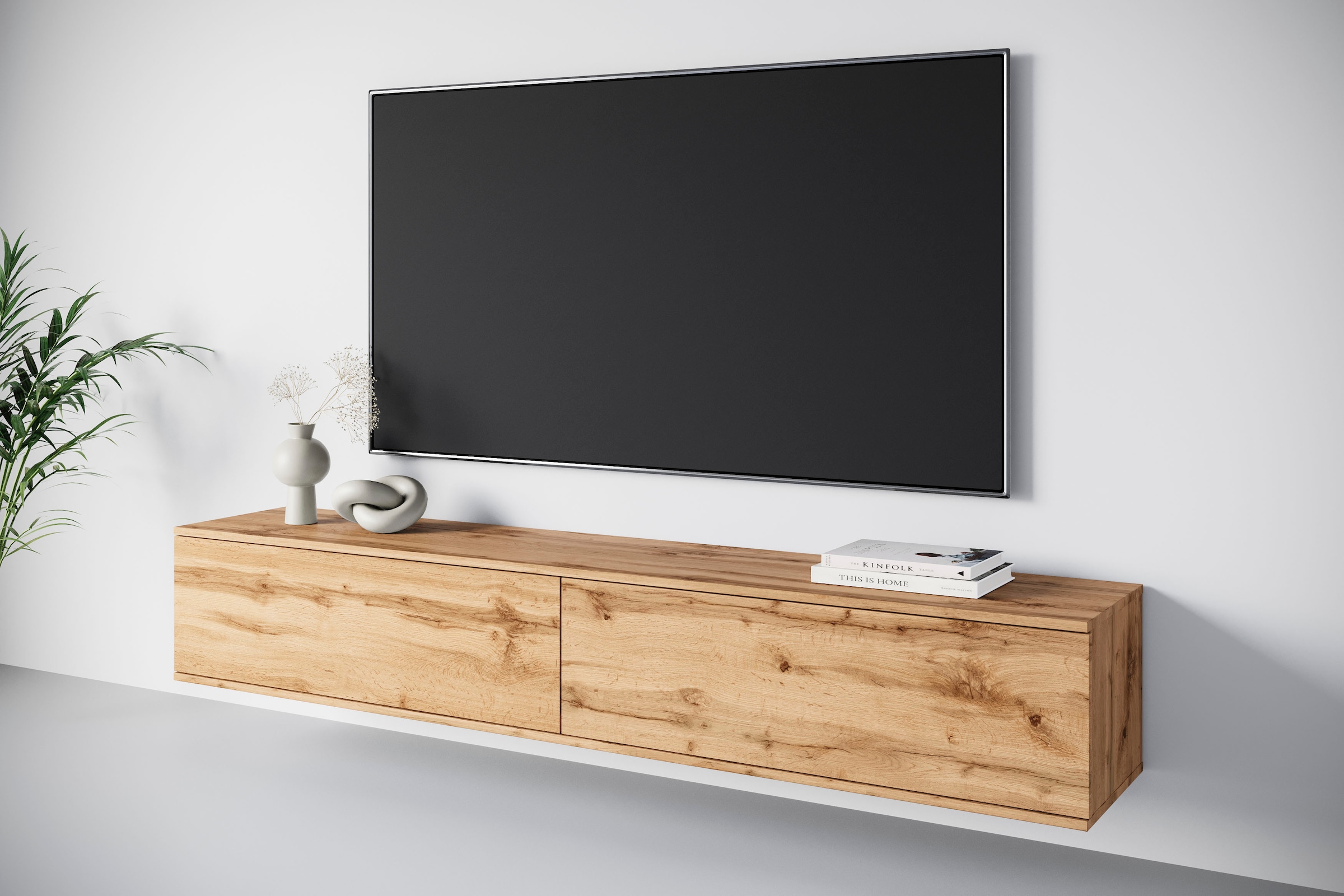 GOODproduct Lowboard »Kenia« 1 Stk. tlg. 2 Klappen – flexibel hängend oder stehend montierbar