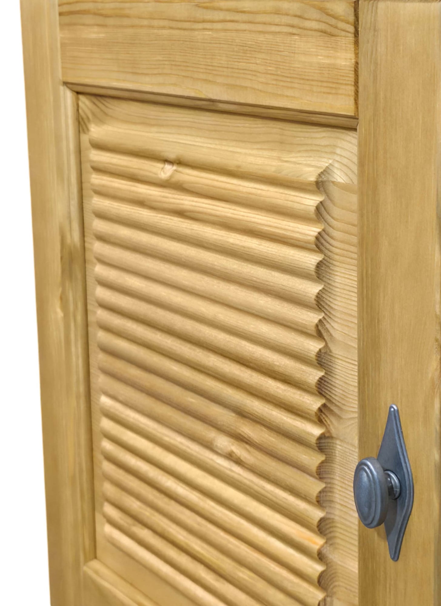 GOODproduct Armoire sous lavabo »Rauna« aus massiver Kiefer, Breite 64 cm, Rillenoptik, made in EU