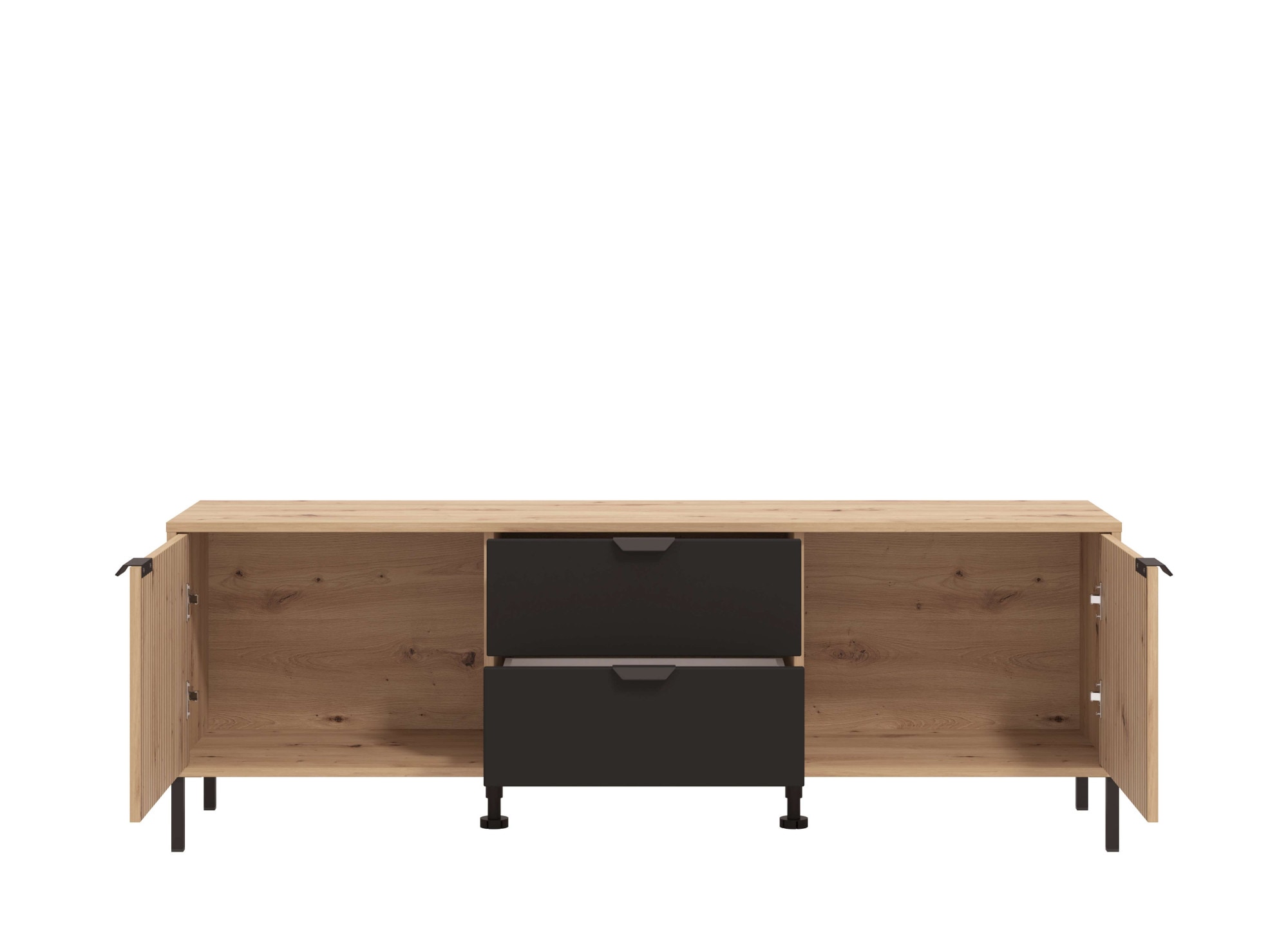 Home affaire Ensemble de salon »Mayenne, inkl. Vitrine H195cm, Highboard H137,5cm, TV-Board, Wandregal« Komplett-Set, 4 cuis tlg.