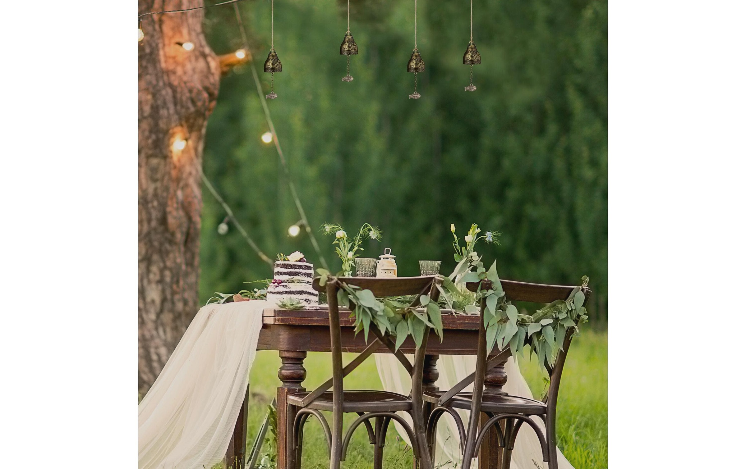 relaxdays Carillon à vent »Feng-Shui 4 Stück« 4 cuis tlg. Glockenspiel