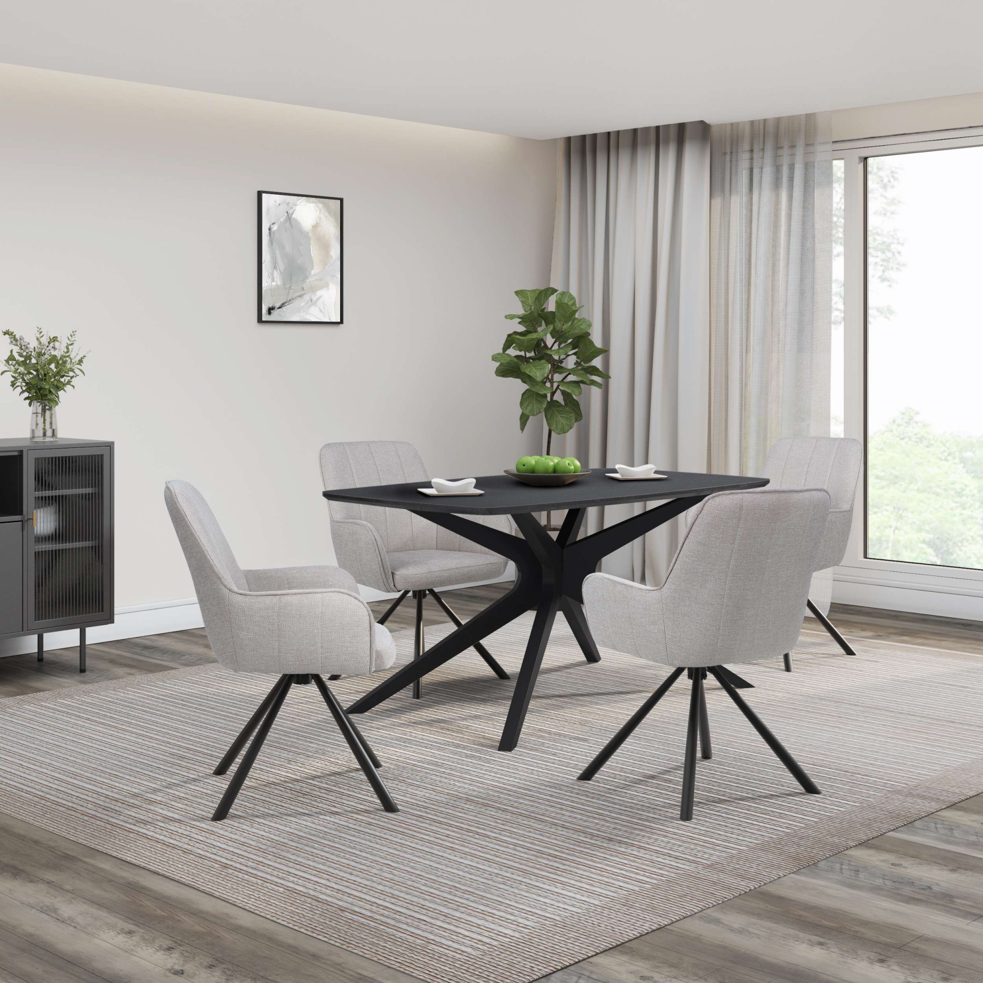 GOODproduct Esszimmerstuhl »Flaurent« () 2 Stk.gepolsterte Rückenlehne, Armlehne und Sitzfläche, Sitzhöhe 50 cm