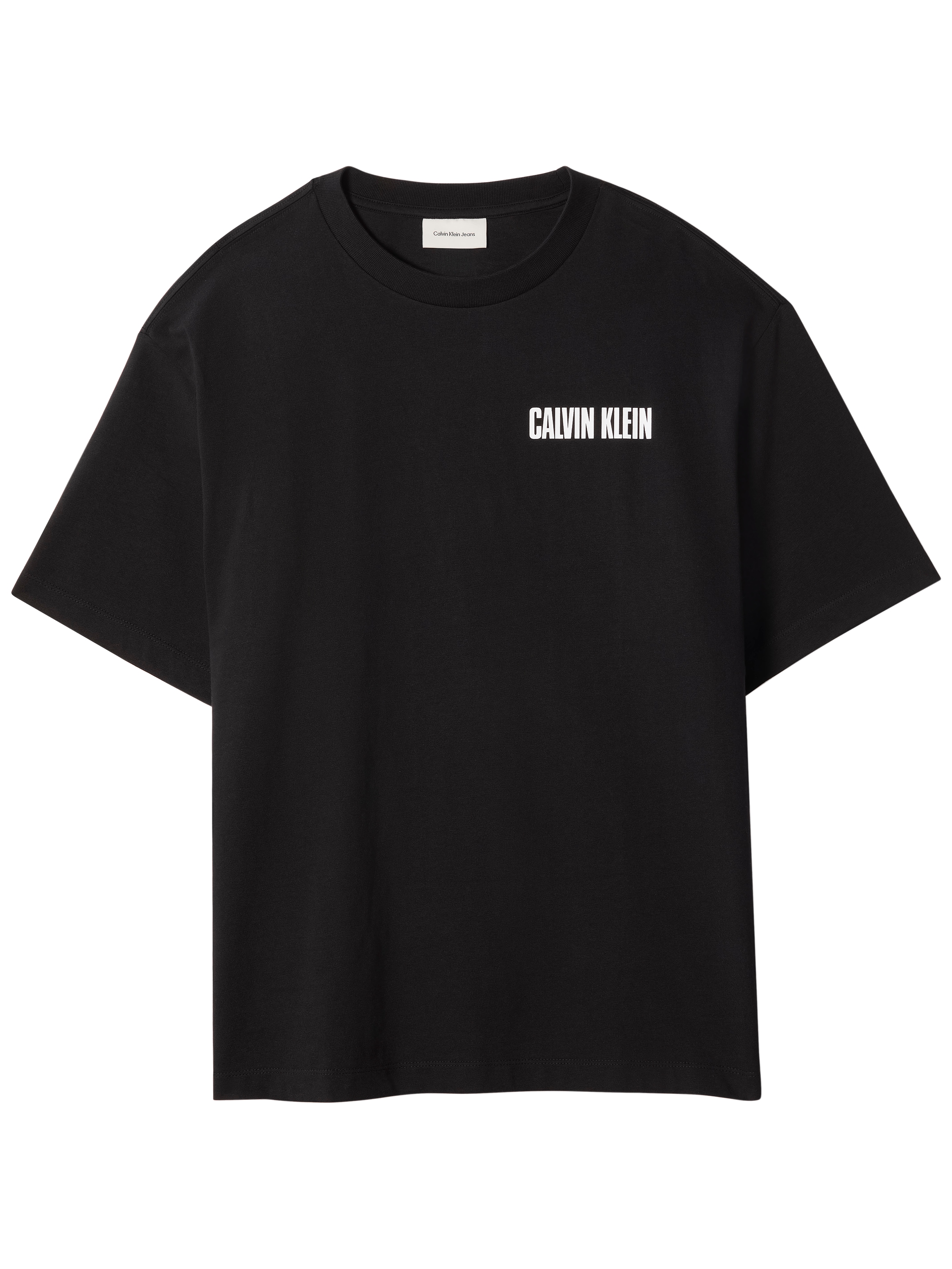 Calvin Klein Jeans T-Shirt »VERT LOGO GRAPHIC CREW« Regular fit mit Markenprint