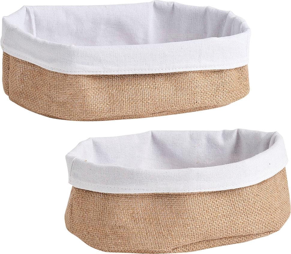 Zeller Present Panier de rangement aus einem Jute-Baumwollmix