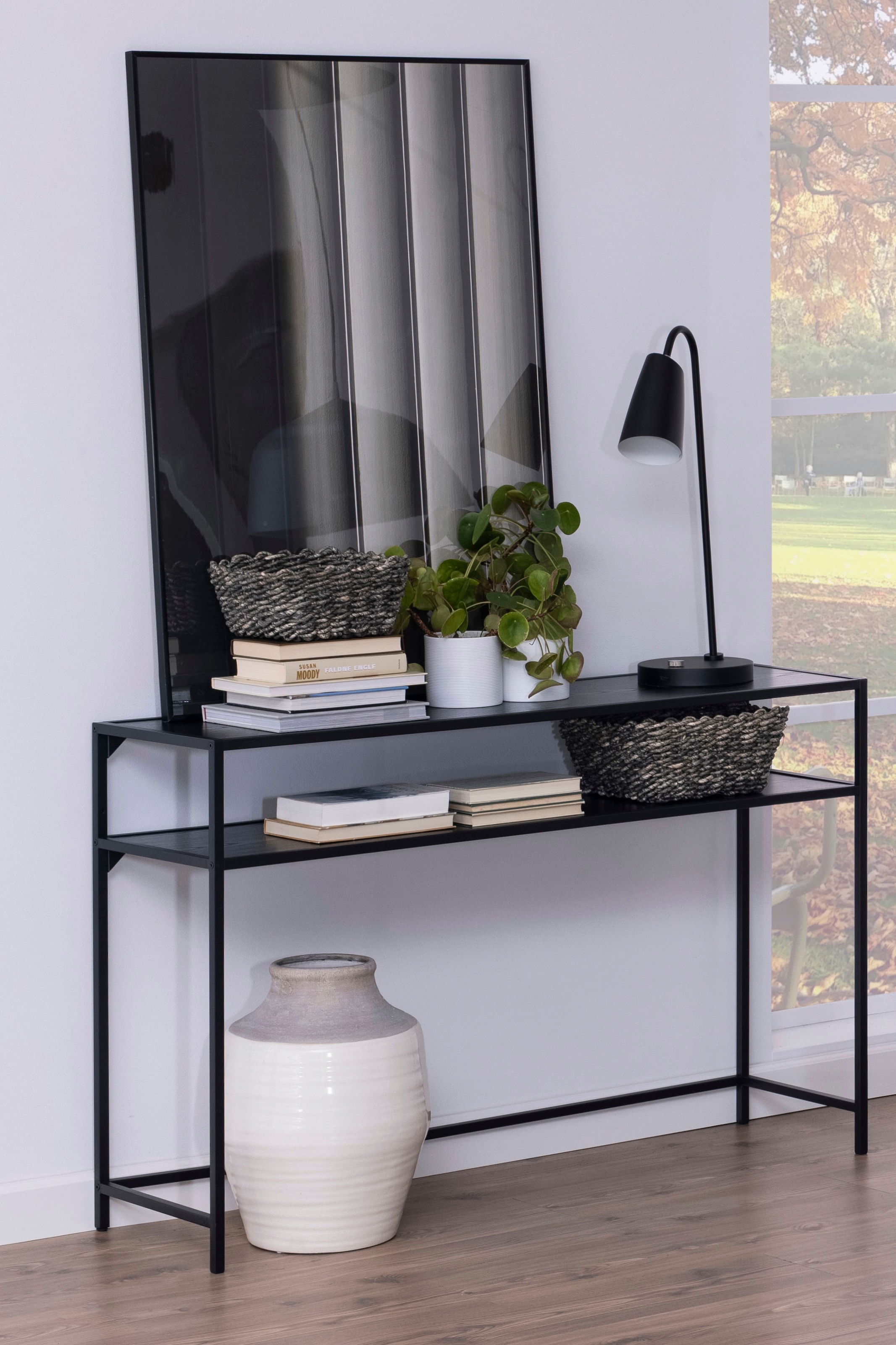 ACTONA GROUP Table console Structure métallique et 1 tablette, largeur 120 cm, autres variantes disponibles