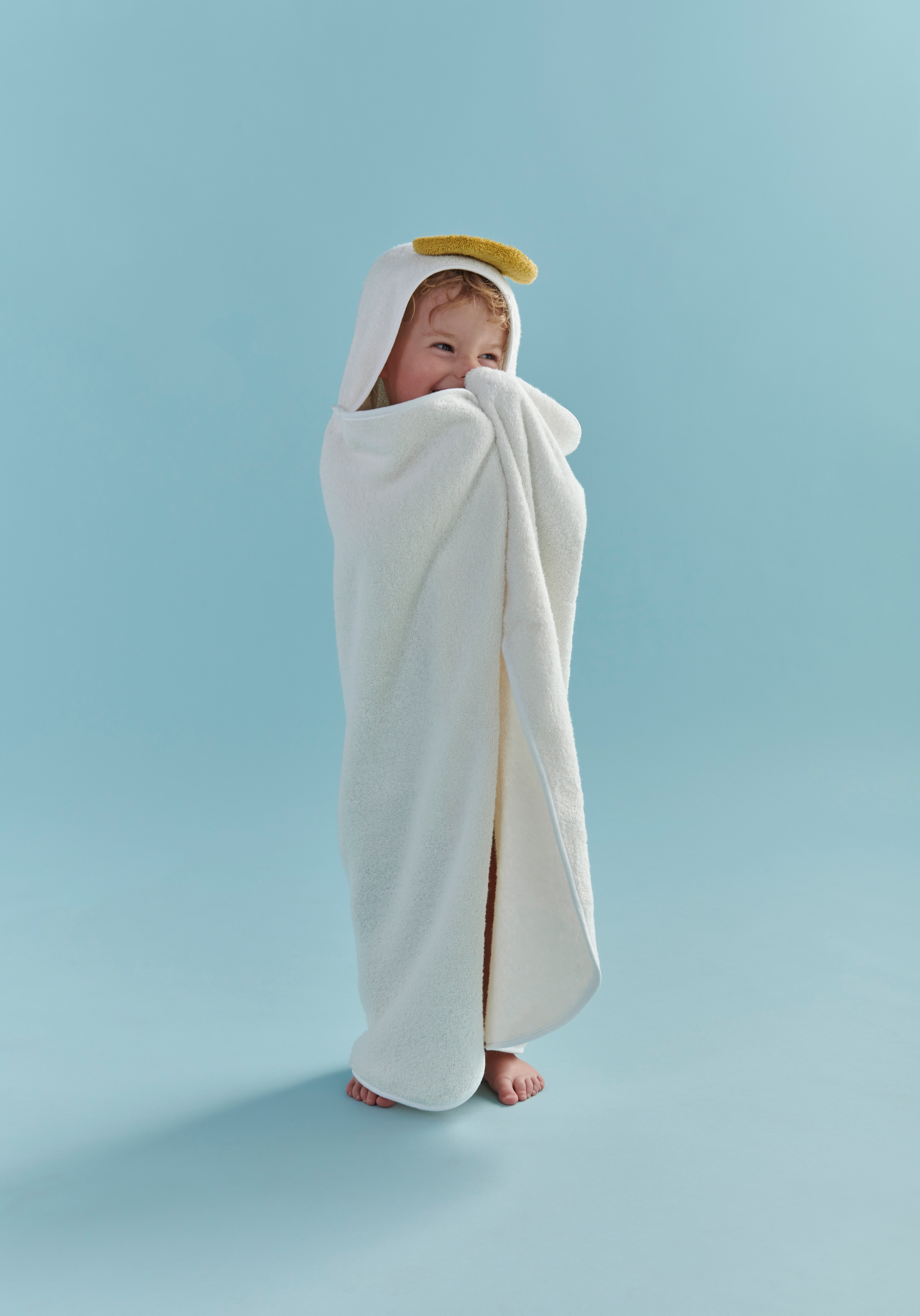 Christy Set de serviettes »Christy Baby Gans« Ensemble 2 cuis Frottee en feutre 1 serviette à capuche (95x90 cm) et 1 gant de toilette (23x15 cm)