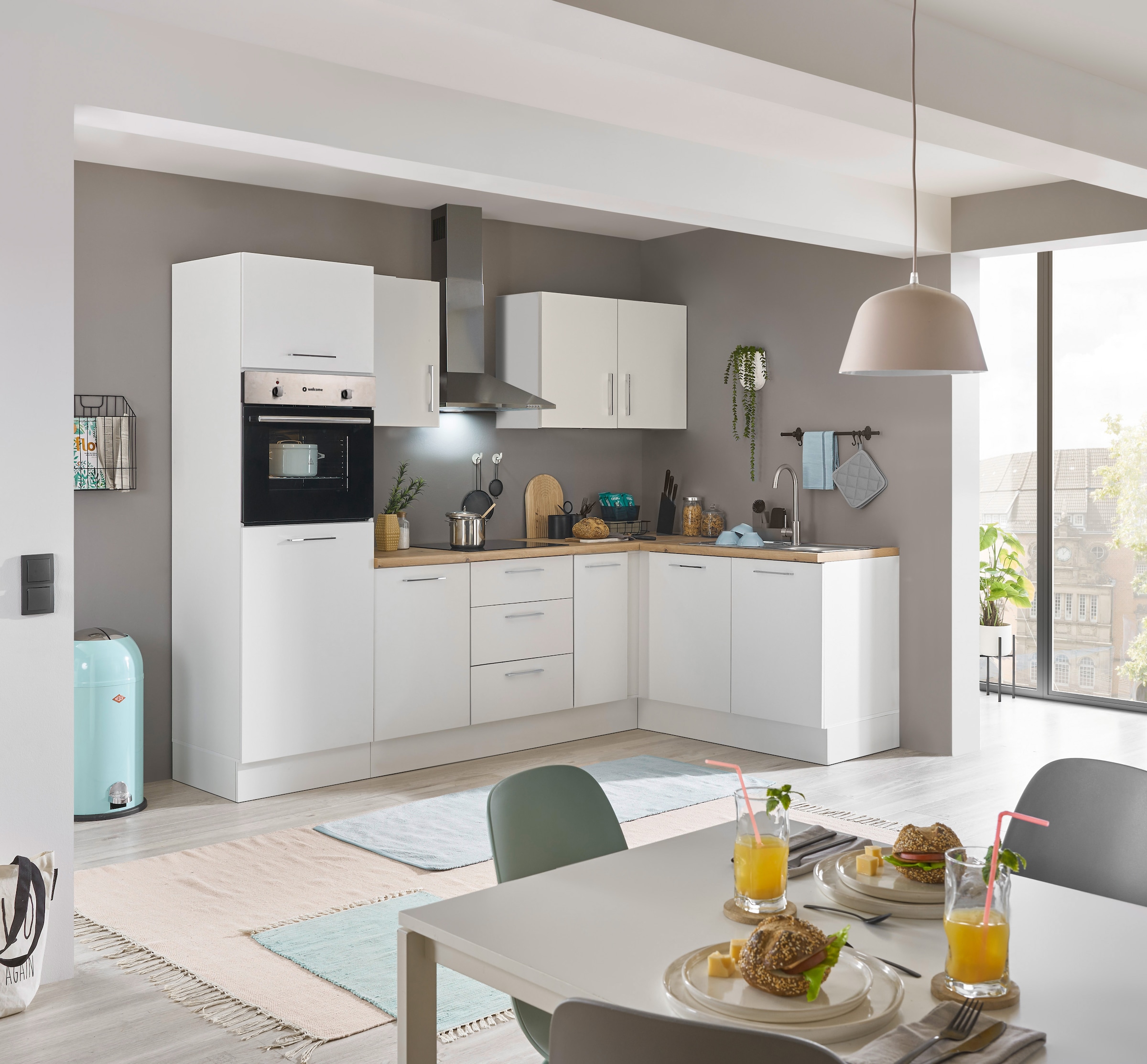 BASIC by Balculina Winkelküche »Turin« Stellbreite 270x175 cm, wahlweise mit E-Geräten