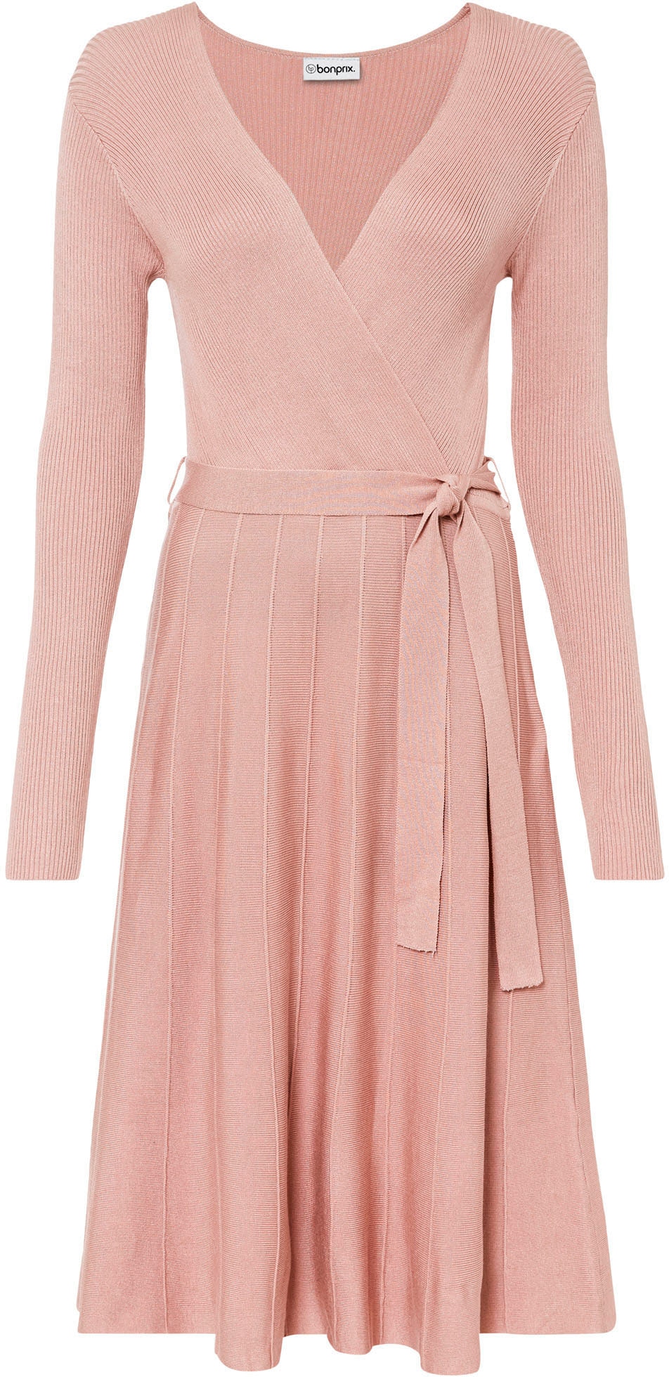 bonprix Robe en tricot aus Viskose und Polyamid, ausgestellte Passform, eleganter Stil