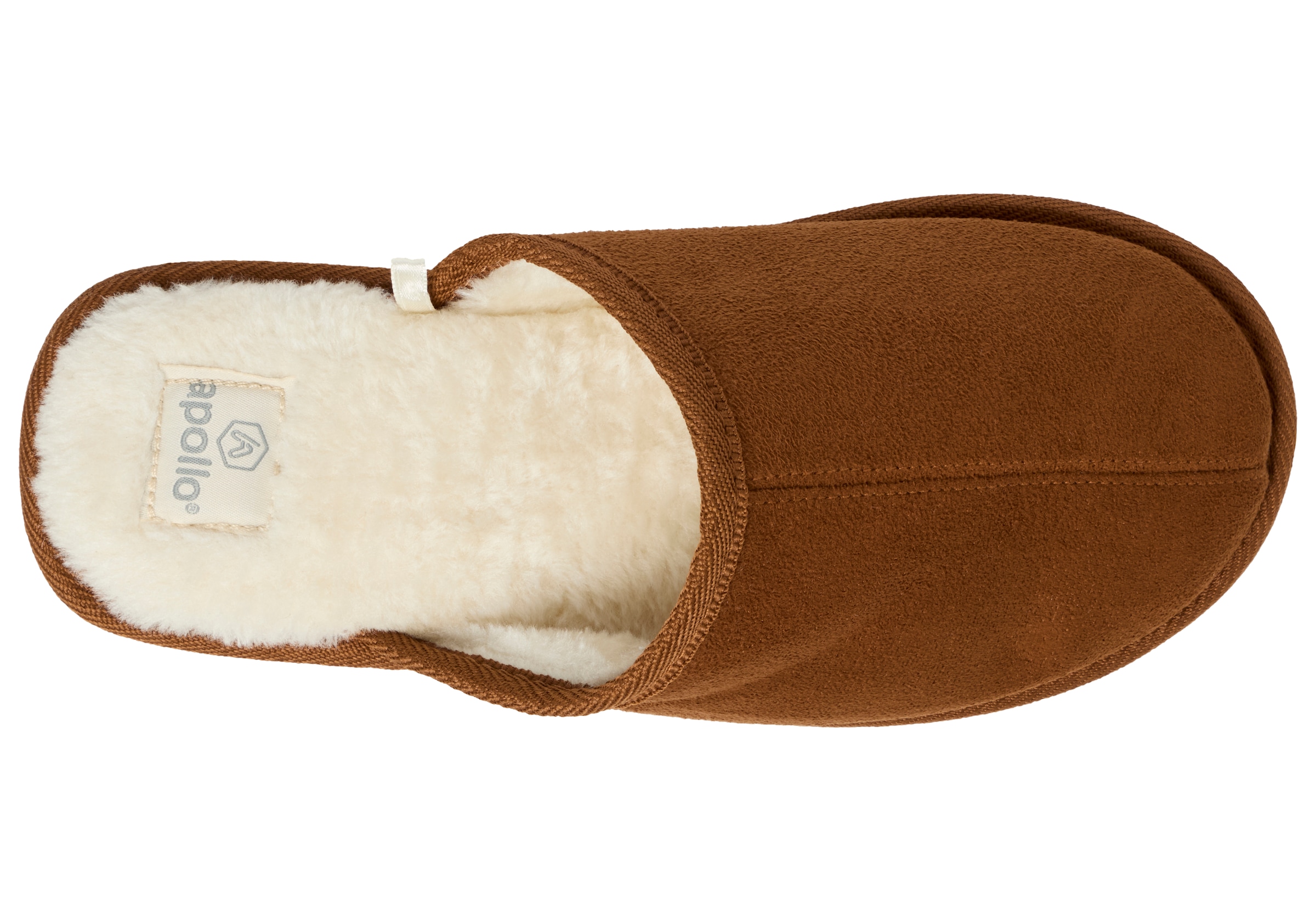 Apollo Pantoffel  2 tlg.  aus Wildlederimitat mit Gummisohle
