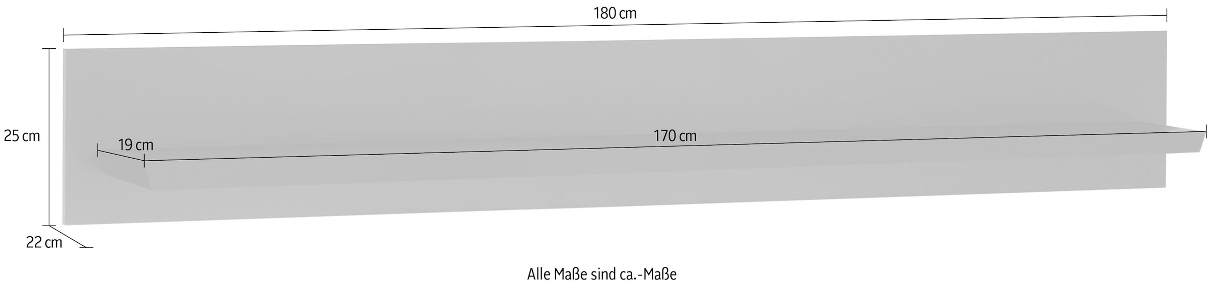 Home affaire Tableau mural »Lincoln, Wandregal im Landhausstil, Wandhalter mit Ablagefläche« edles Design, in zwei Grössen verfügbar, vielseitig einsetzbar