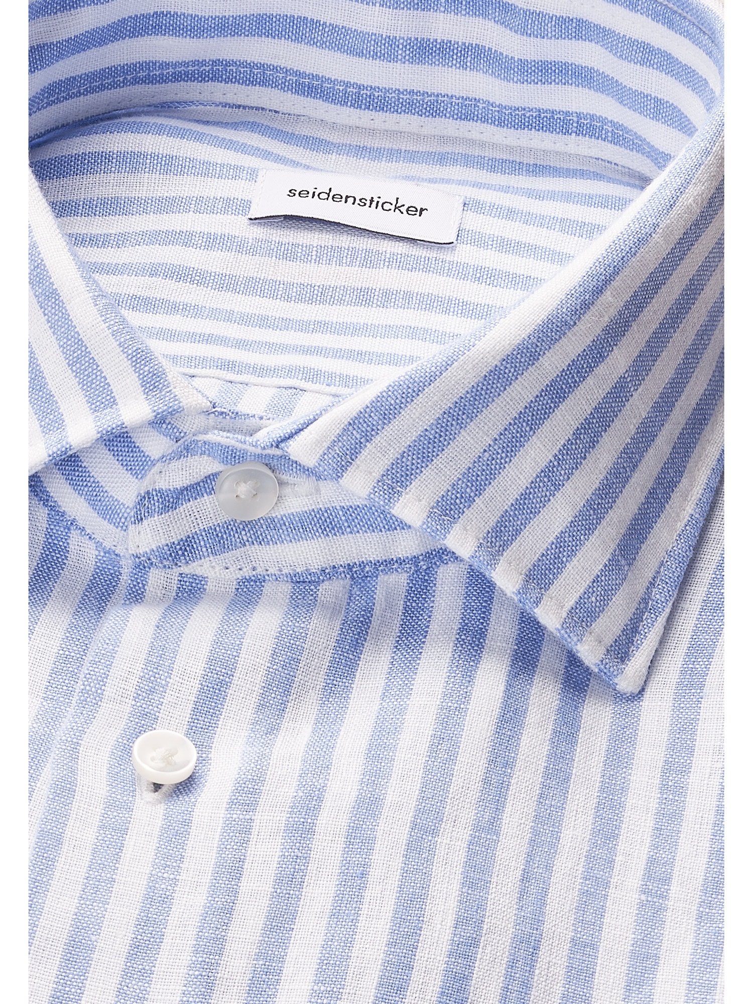 seidensticker Chemise en lin »Schwarze Rose« Col Kent 1/1 façonné rayé