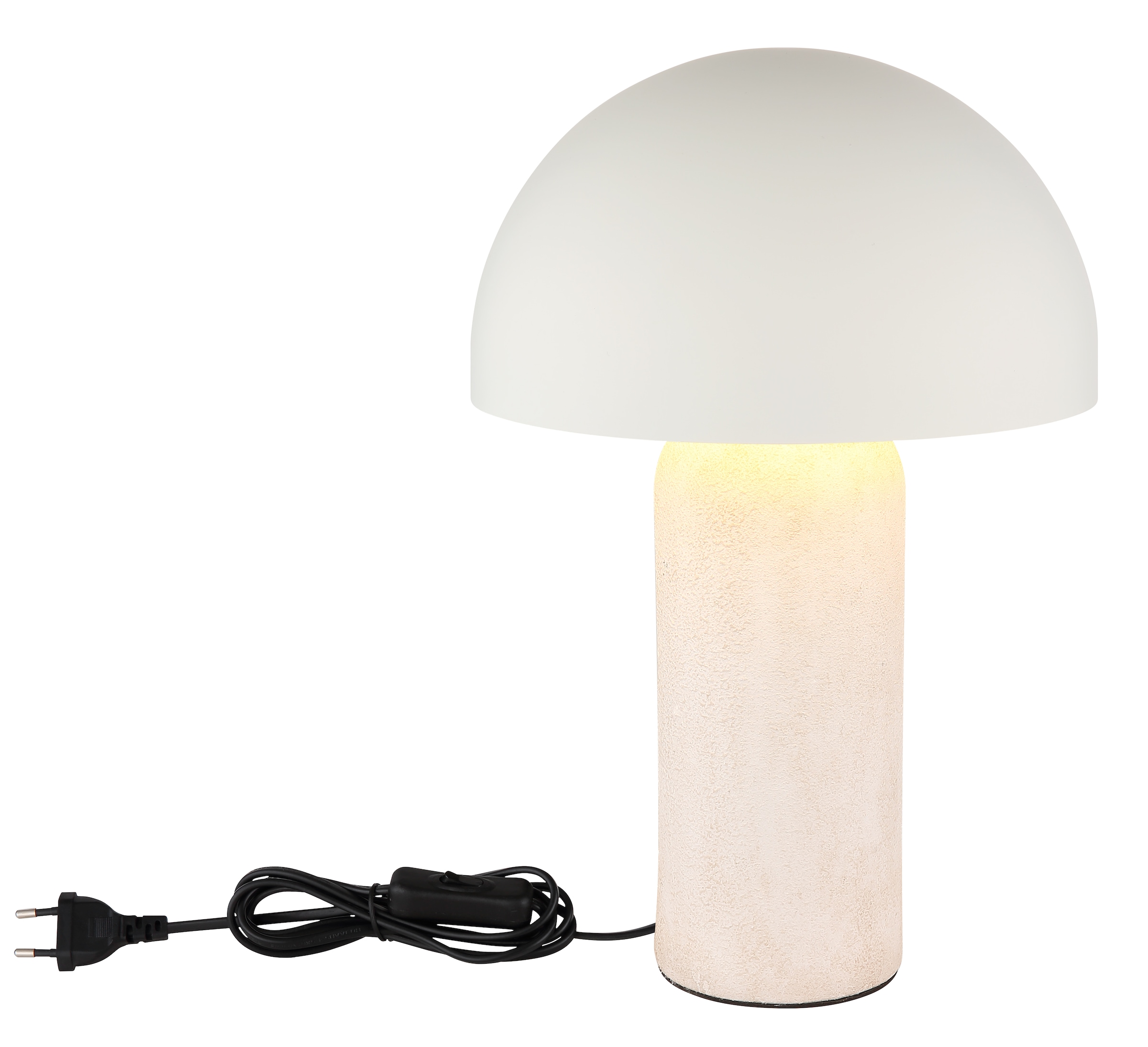 homsy by Ana Johnson Tischleuchte »LUMEVA Pilz Lampe« E14 warmweiss - kaltweiss Keramik, Pilzleuchte, Höhe 38cm, beige, Metall, E14 Fassung