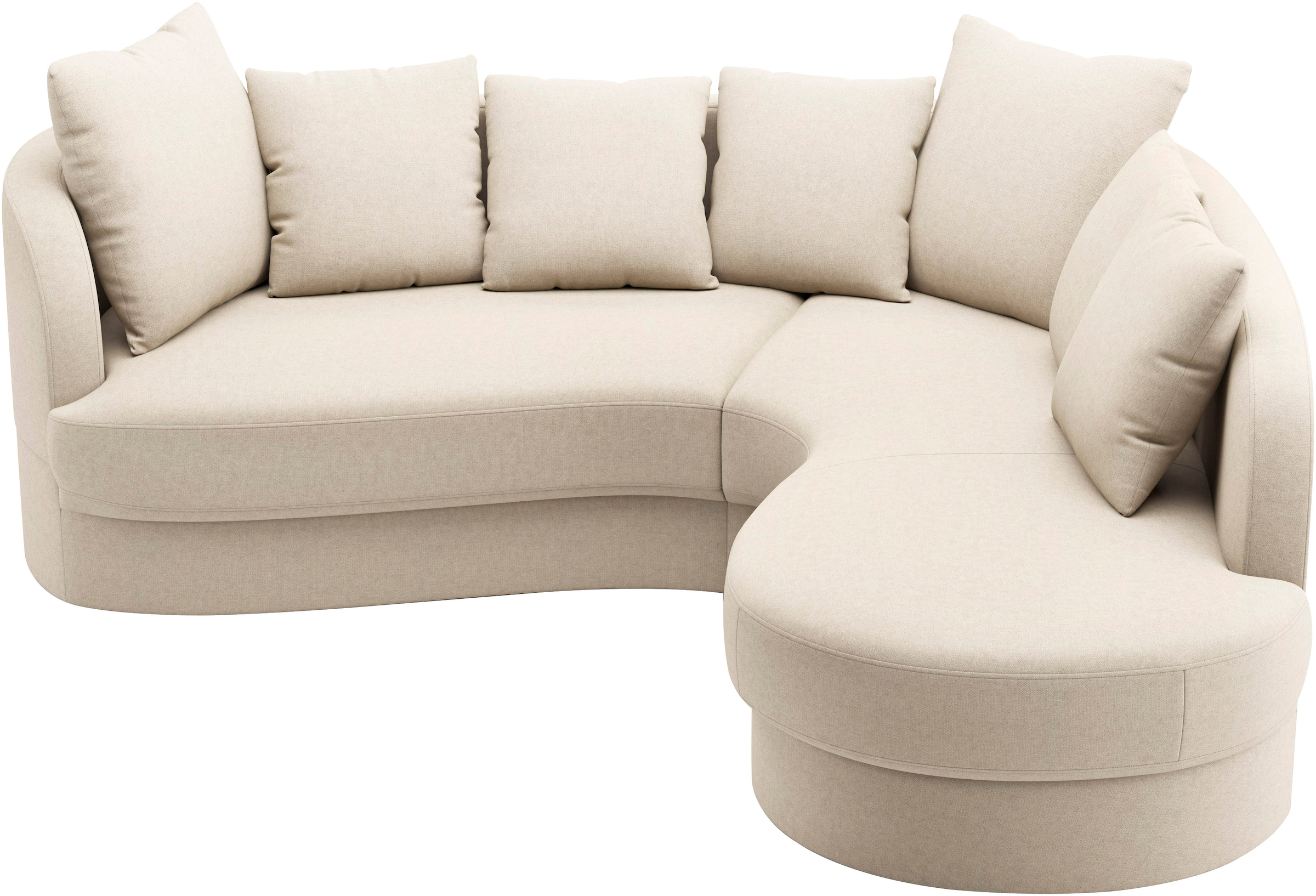 sit&more Canapé d'angle »Samba L-Form« moderne organische Form, inkl. 7 loser Rückenkissen