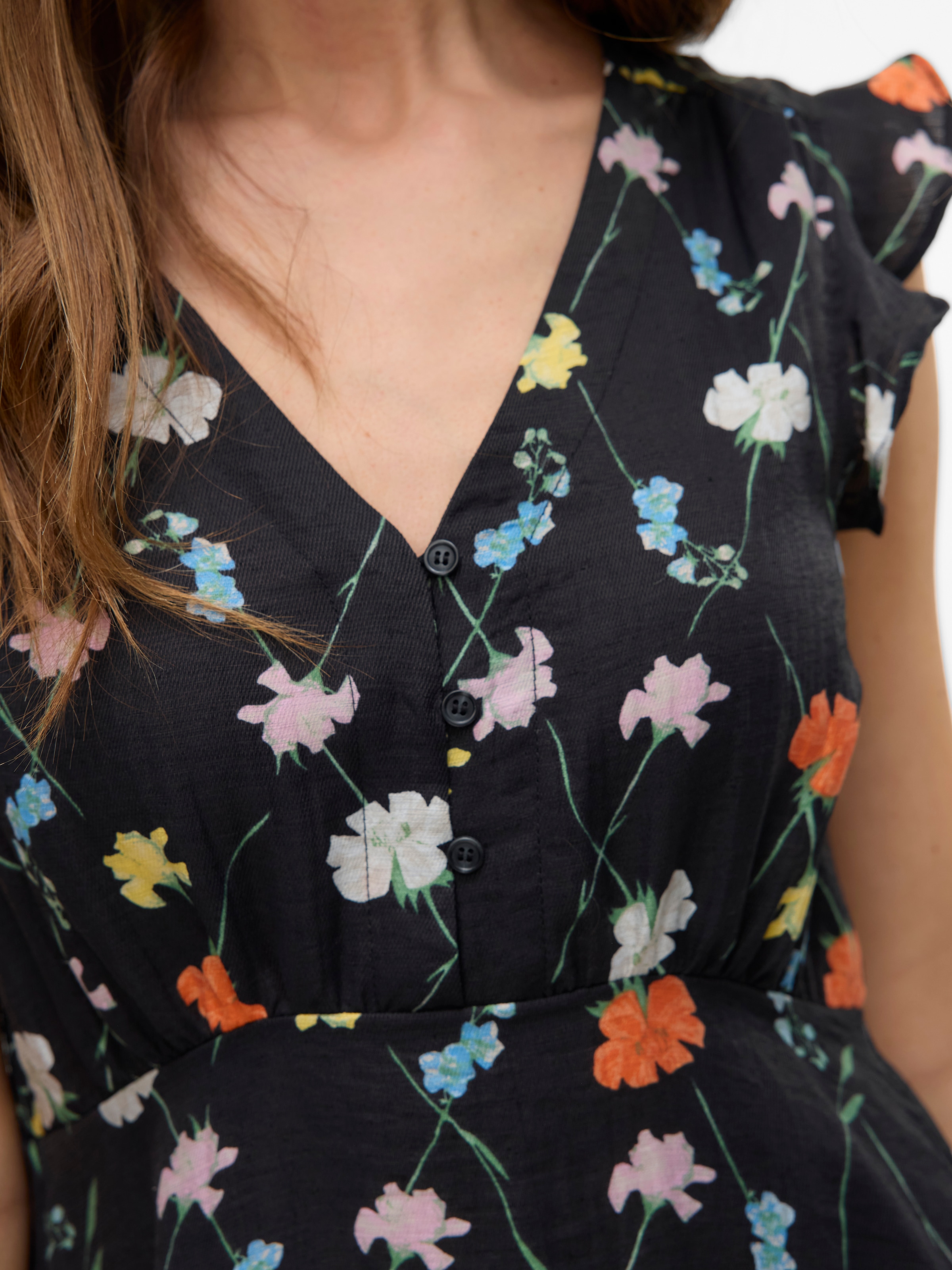 Vero Moda Maxikleid »VMFLORA OLGA CS SHORT DRESS WVN GA« Sommerkleid,