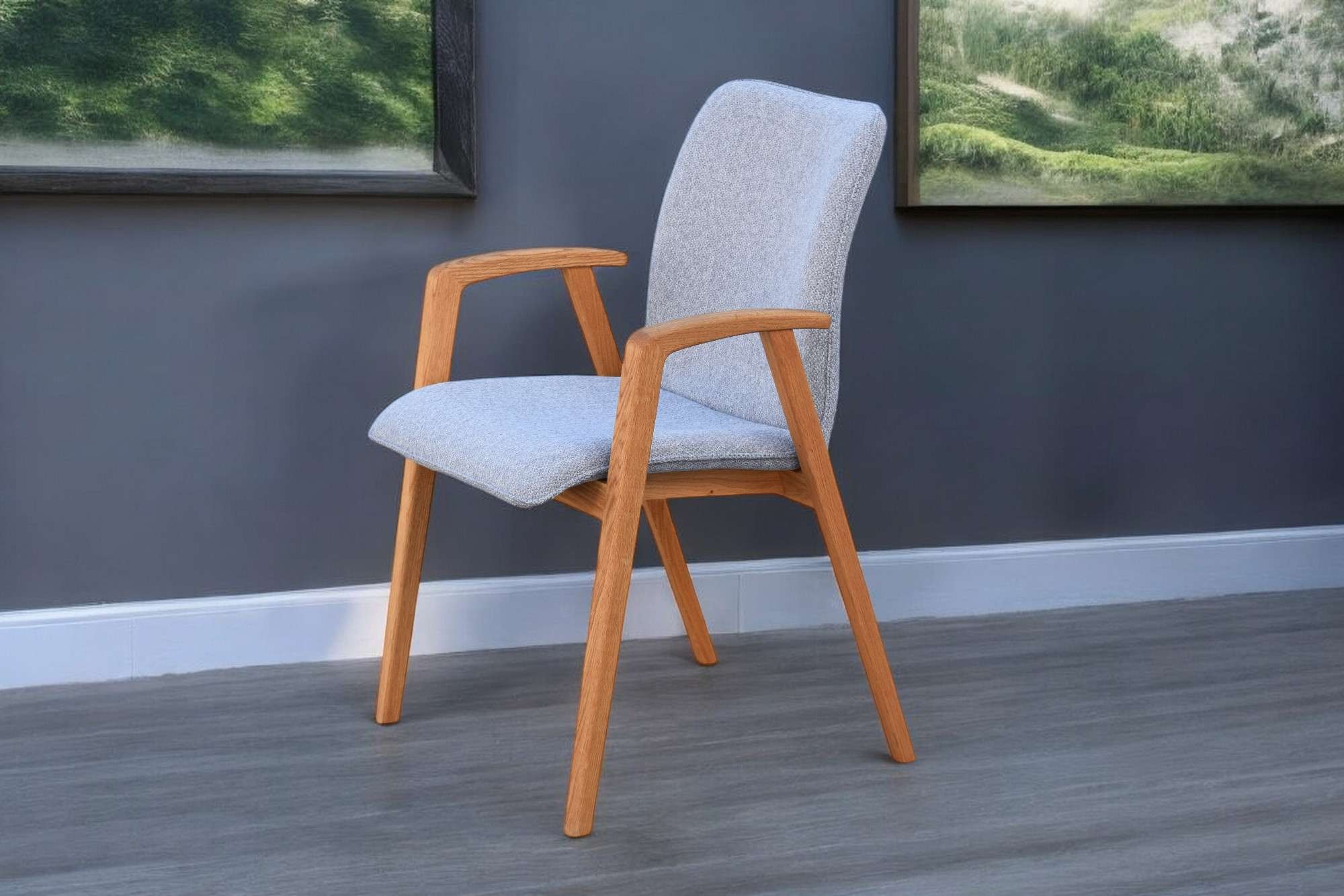 GOODproduct Chaise avec accoudoirs »Loreen Esszimmerstuhl, Polsterstuhl, Designstuhl« (Set) 2 cuismit Massivgestell, hochwertig gearbeitet, Armlehnen, stilvoll, bequem