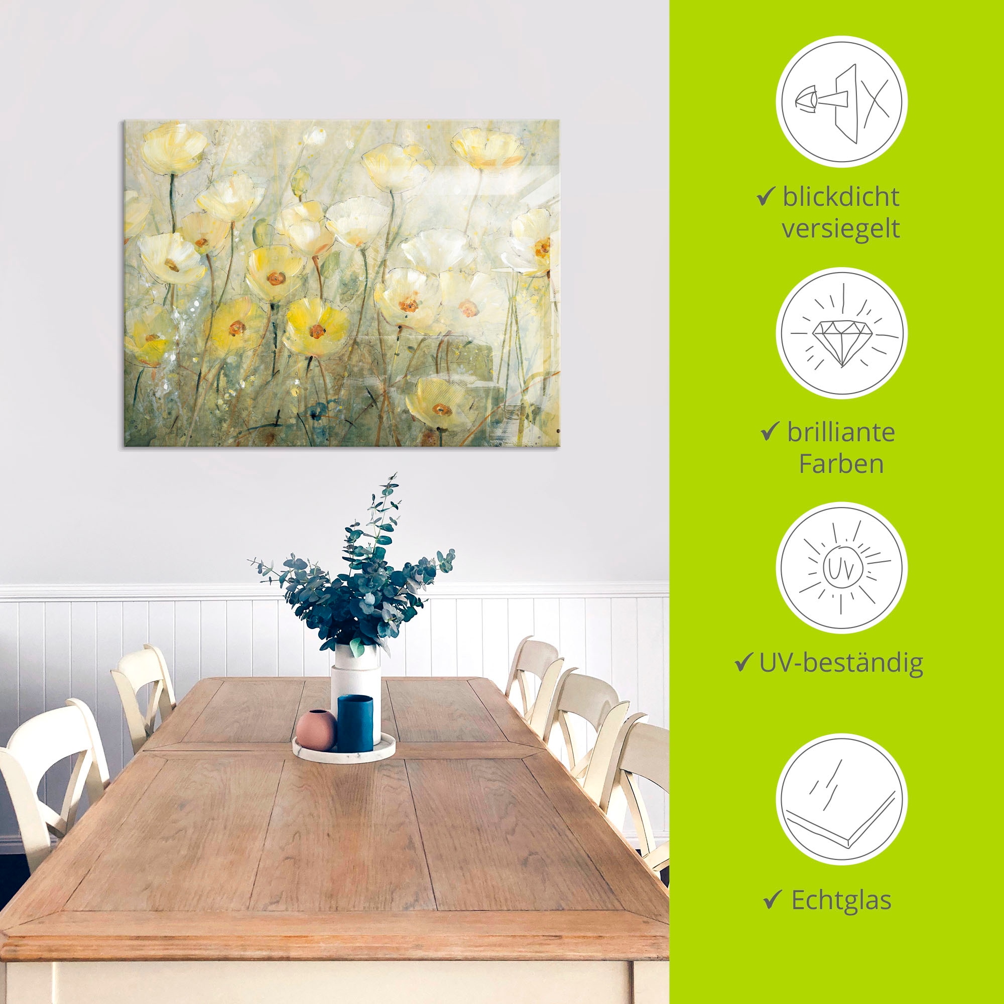 Artland Glasbild »Sommer in voller Blüte II« Blumenwiese 1 Stk. tlg. in verschiedenen Grössen