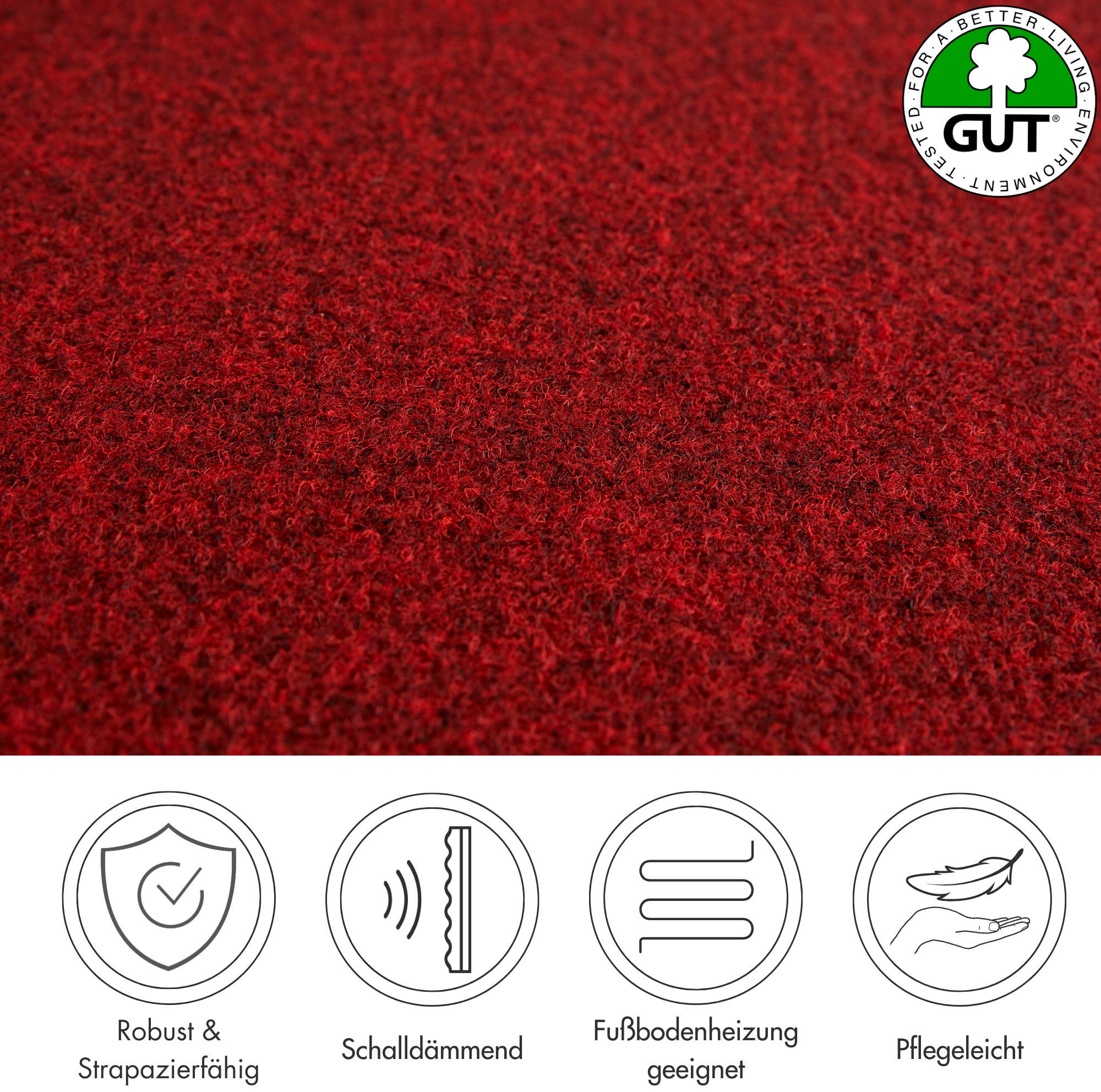 Andiamo Moquette »Invita, Nadelvlies, Made in Belgium« Rectangulaire 5 mm Höhe melierte Optik, Breite 200 cm oder 400 cm, robust & strapazierfähig