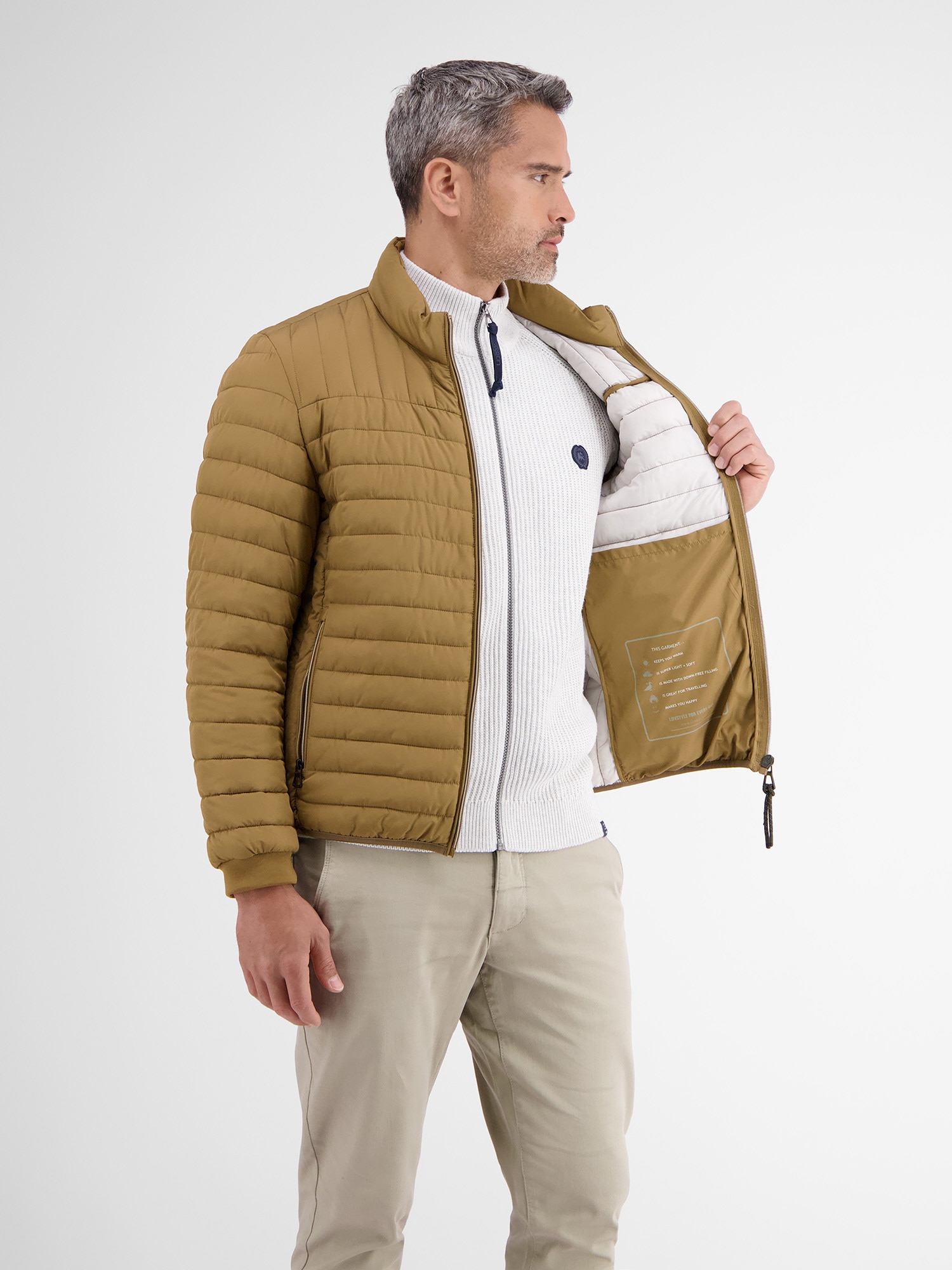 LERROS Steppjacke »LERROS Wattierter Steppblouson« ohne Kapuze Keine Angabe