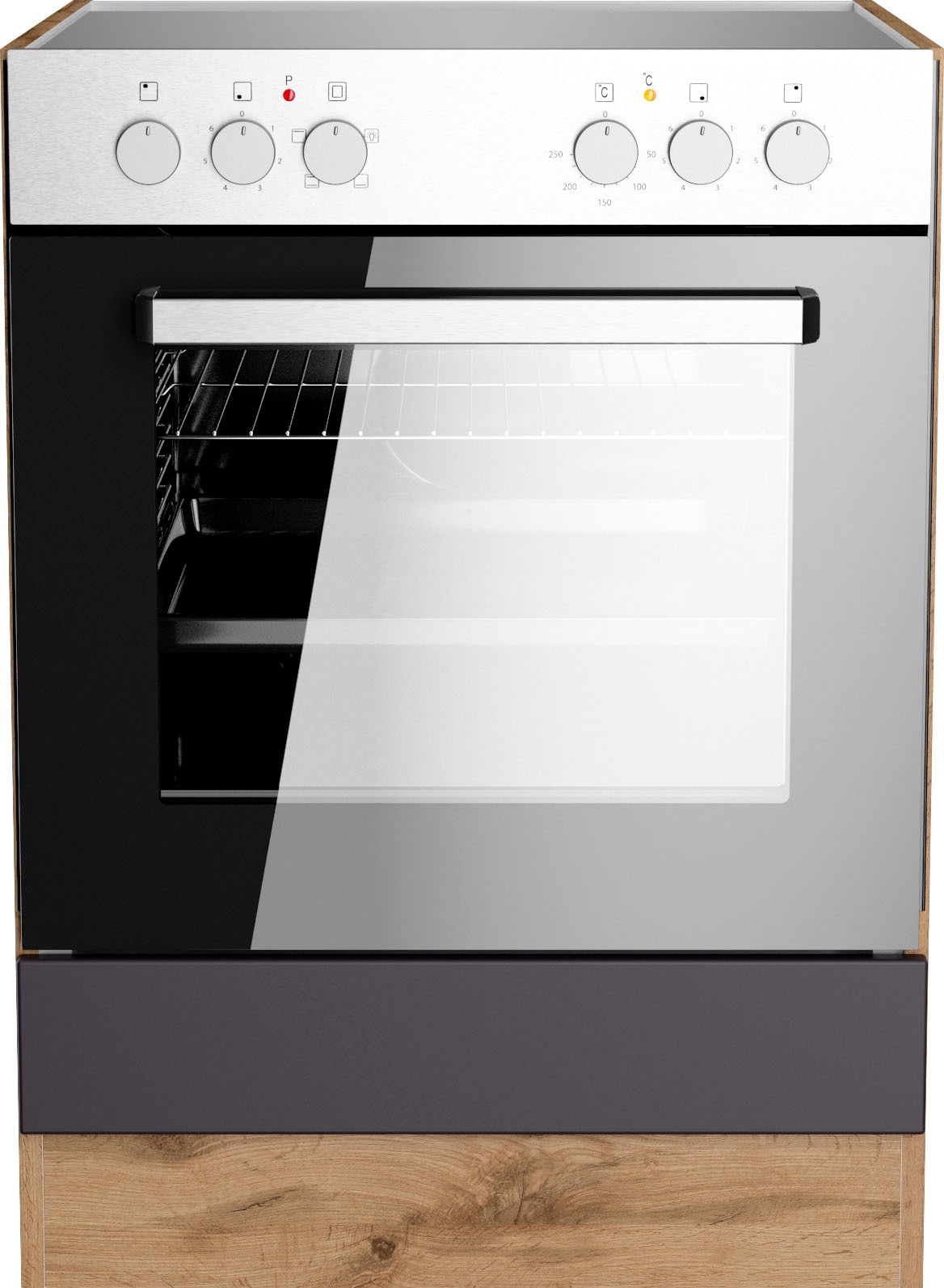 KOCHSTATION Armoire encastrée pour cuisinière »KS-Riesa« Largeur 60 cm, façades MDF