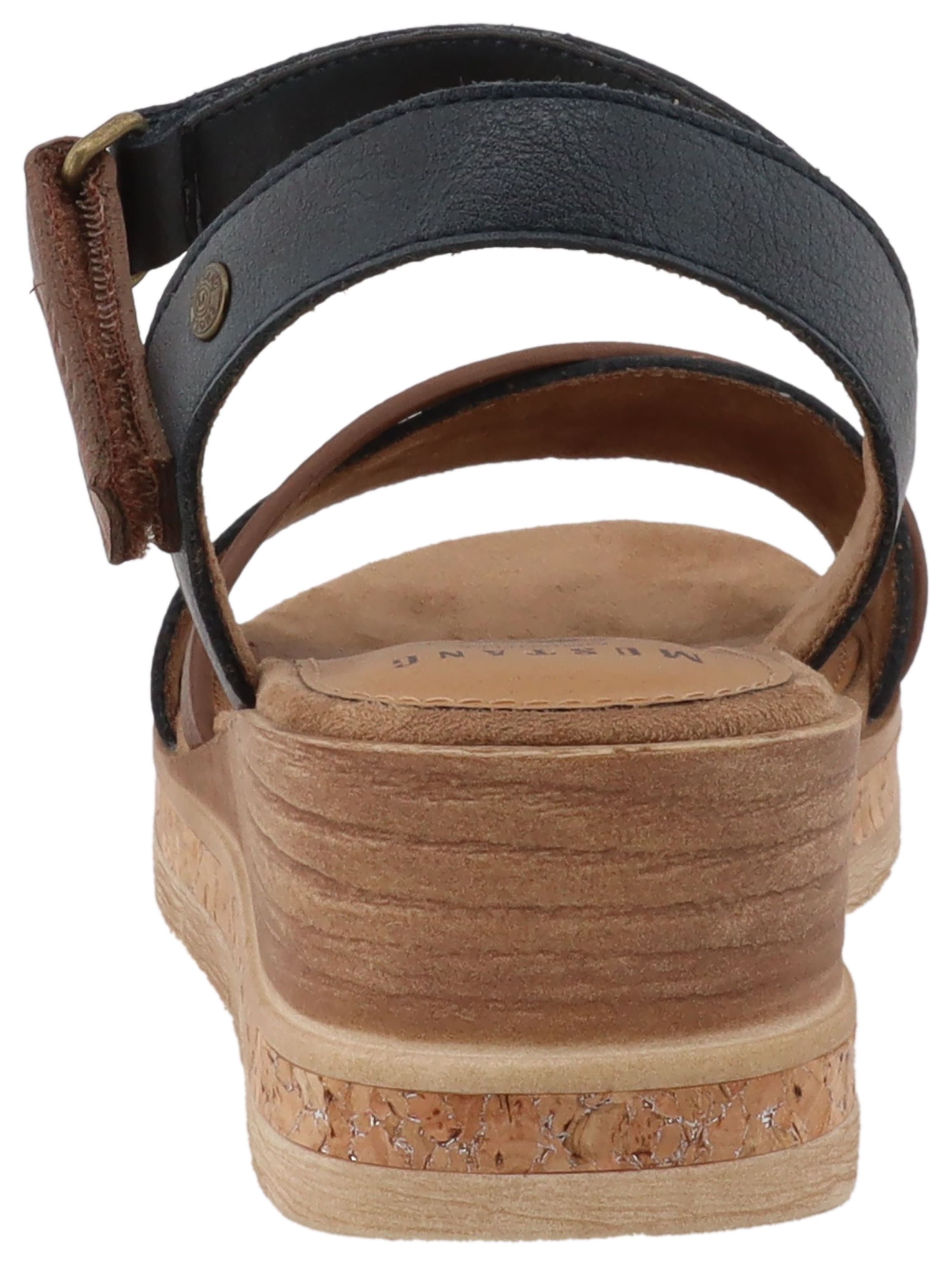 Mustang Shoes Sandales compensées »Ileana«  sandale à brides, chaussure d'été avec logo embossé