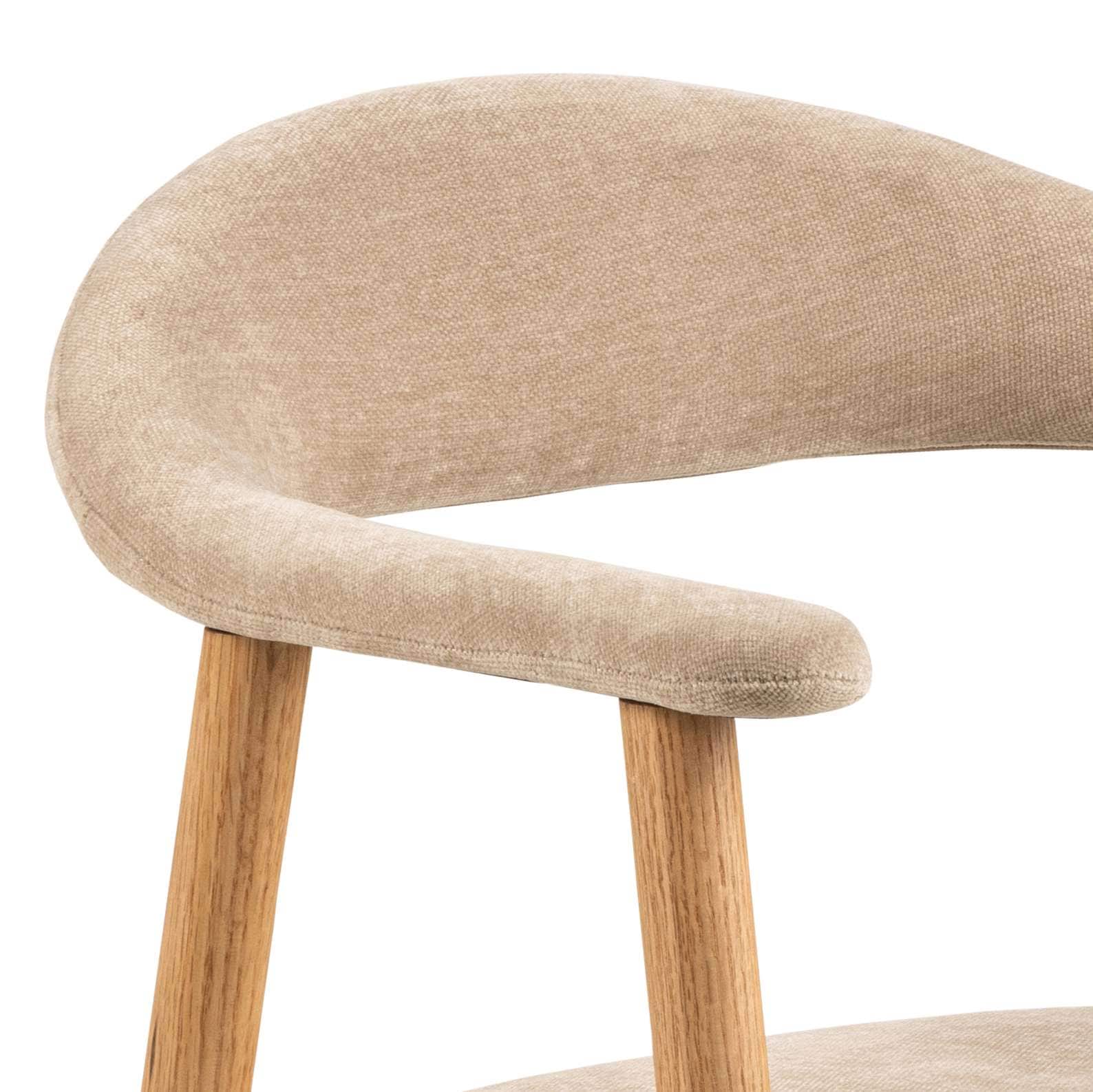 ACTONA GROUP Chaise de salle à manger »Addi, Stuhl, 2er-Set, gepolstert, Moderner Stil, Gestell aus Eiche« () lot de 2, rembourré, housse disponible en plusieurs couleurs