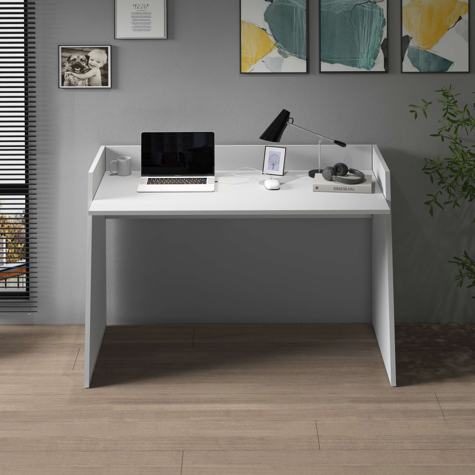 Home affaire Bureau »Vega, Schreibtisch, kleiner Computertisch, Bürotisch für Büro« 1 cuis tlg. mit 2 Diagonalseit, Arbeitsplatte Breite 100 cm