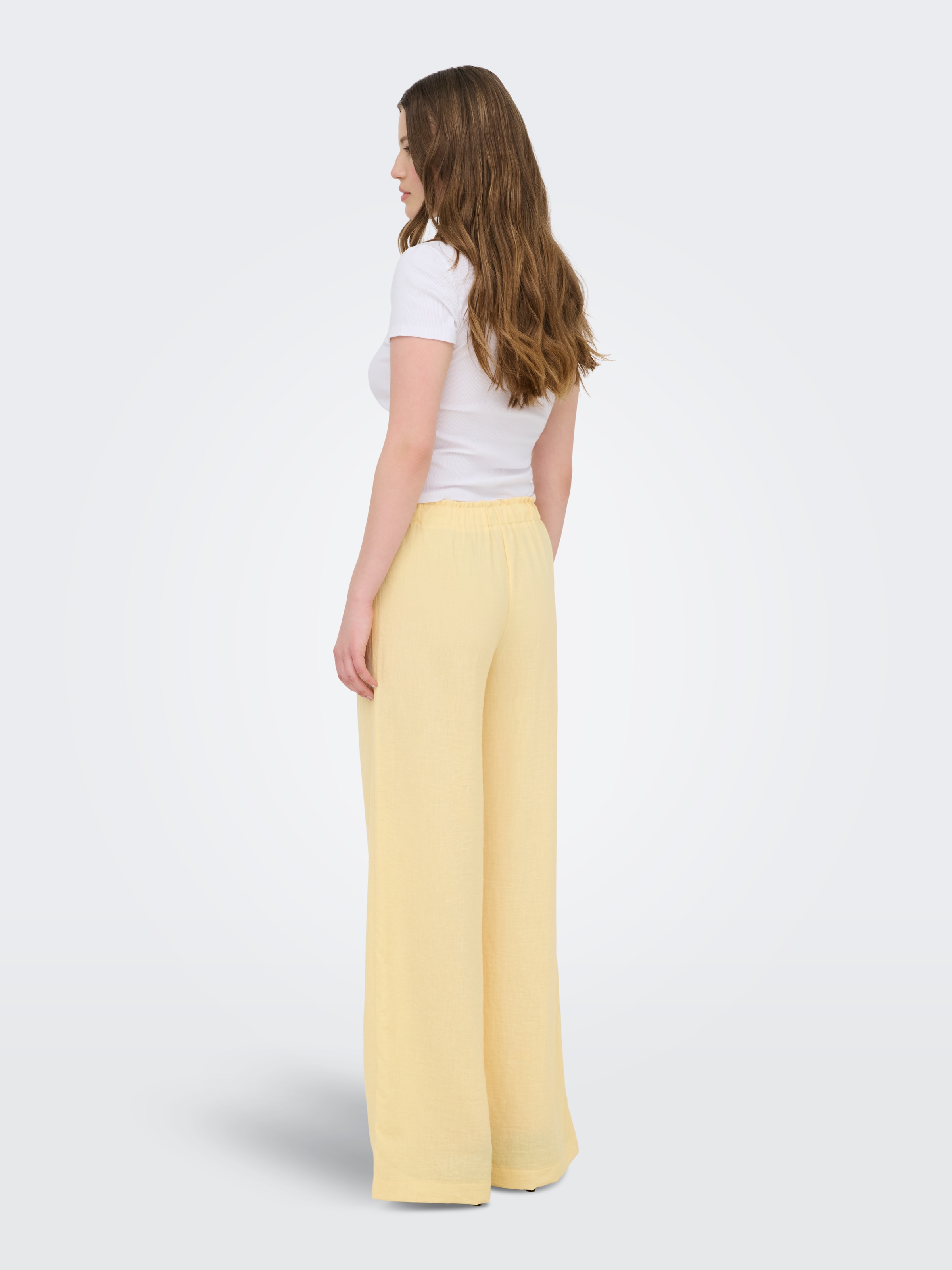 ONLY Pantalon à enfiler »ONLEMMIA MW PULL-UP X-WIDE PANT PNT«  mélange de matières, taille régulière