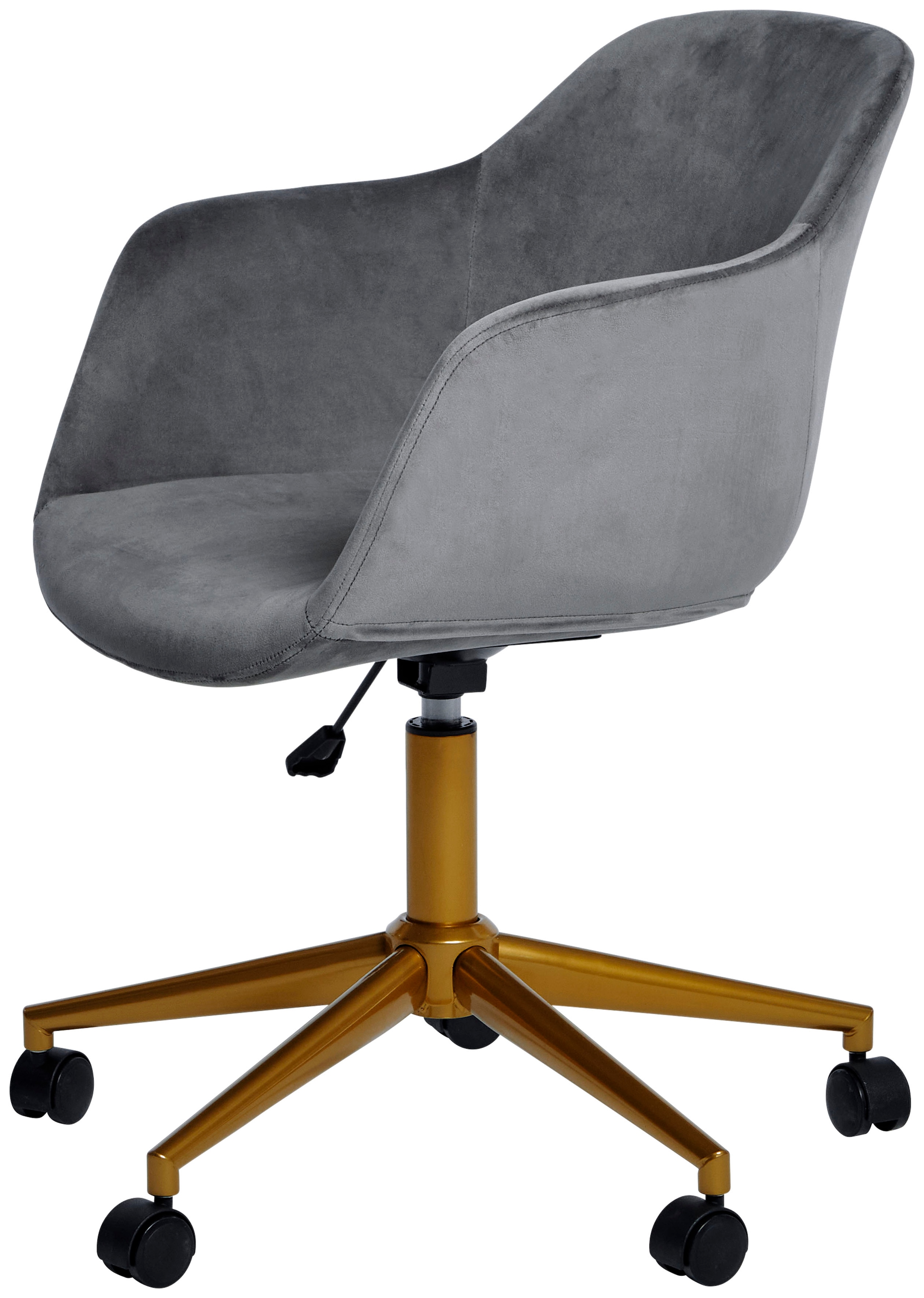 Jahnke Chaise de bureau »SHELL WORX« () 1 cuisChaise de bureau/écriture, réglable en hauteur, velours, structure aspect or