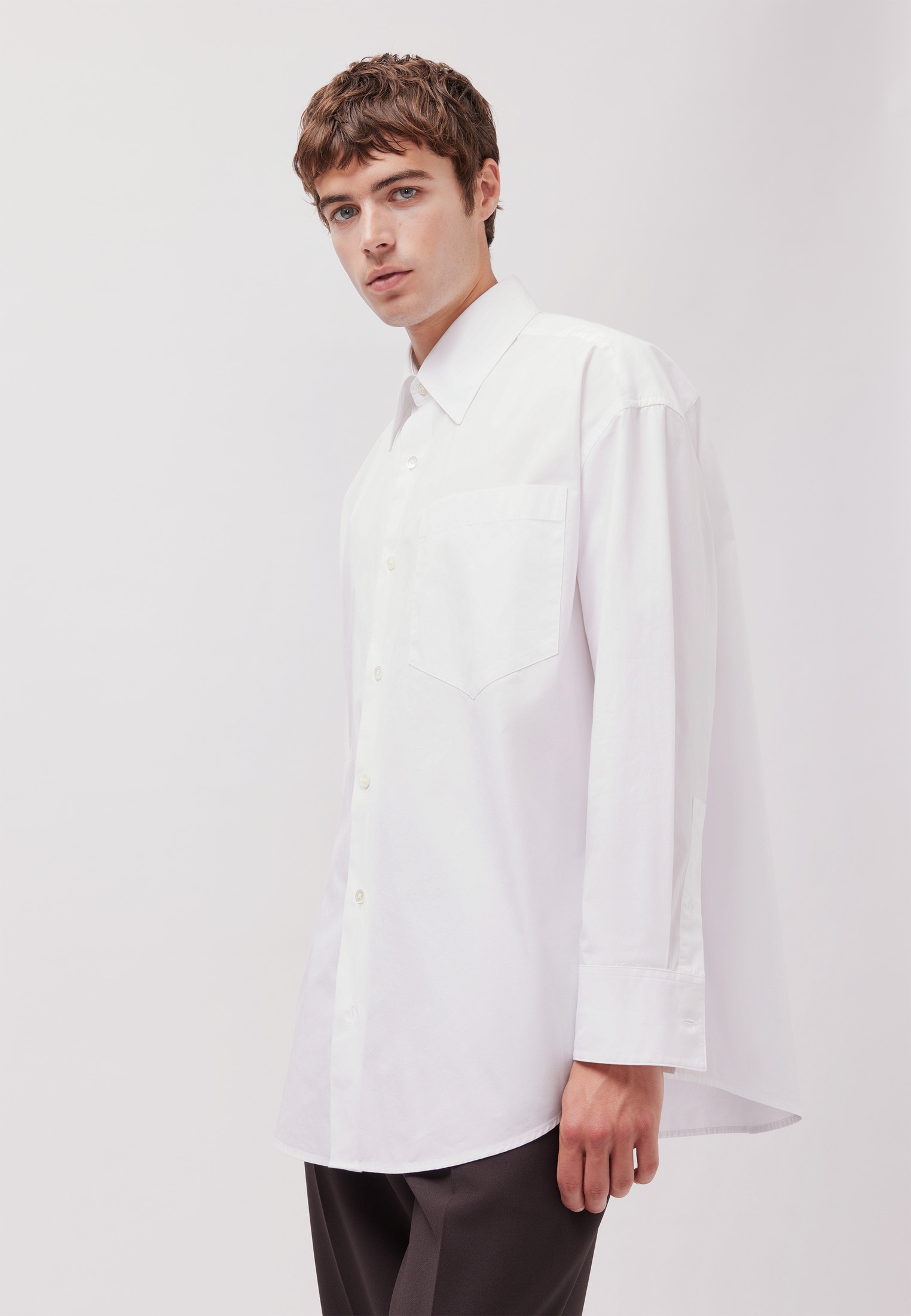 studio seidensticker Kurzarmhemd Oversized 1/1 Kentkragen Uni