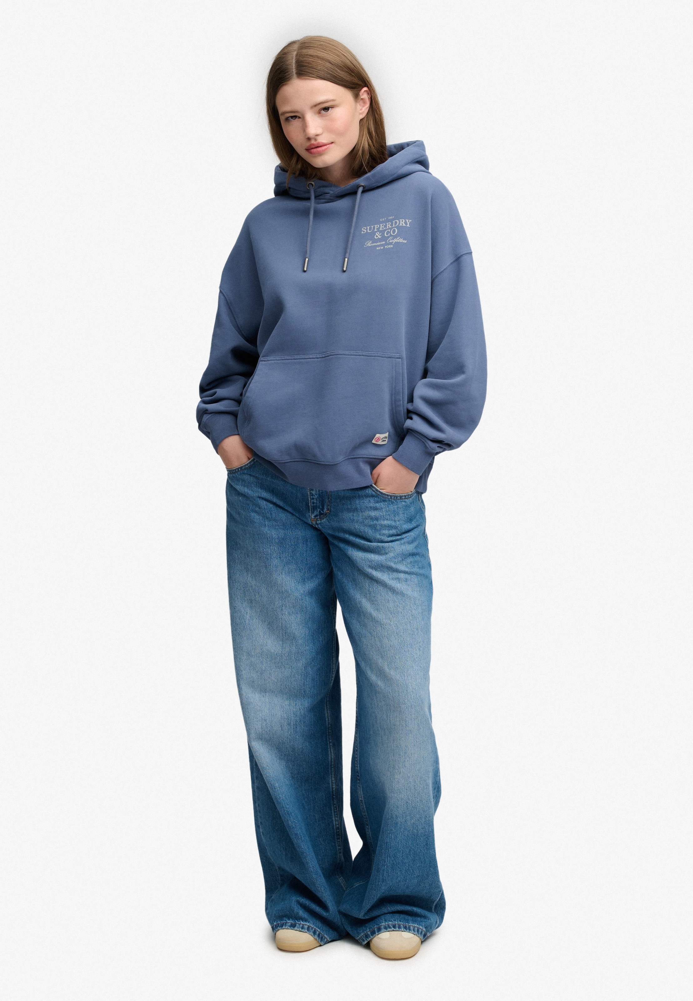 Superdry Kapuzensweatshirt »LUXE CASUAL RELAXED HOOD«, Baumwolle, oversize
