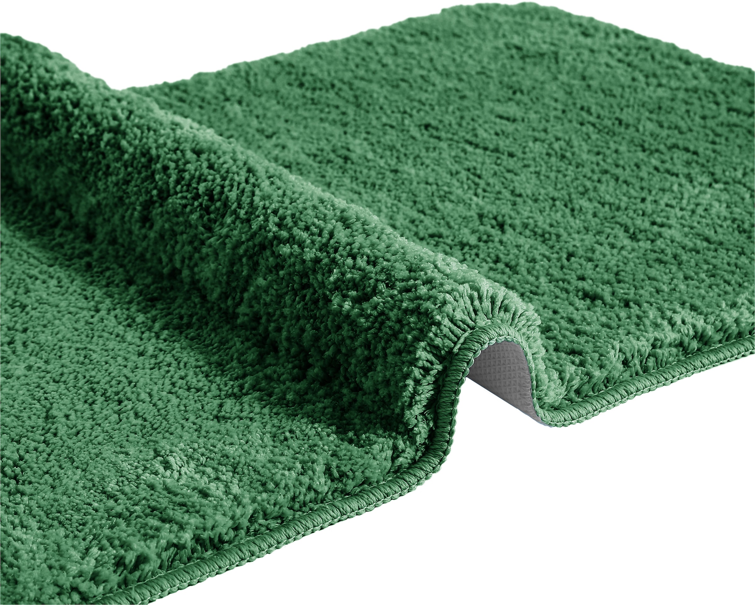 GOODproduct Tapis de bain »Inga, Badezimmer Teppich, Badvorleger« Höhe 20 mm revêtement antidérapant Résistant | Séchage rapide | compatible chauffage au sol Tapis de bain uni, doux, disponible en demi-cercle et rectangulaire