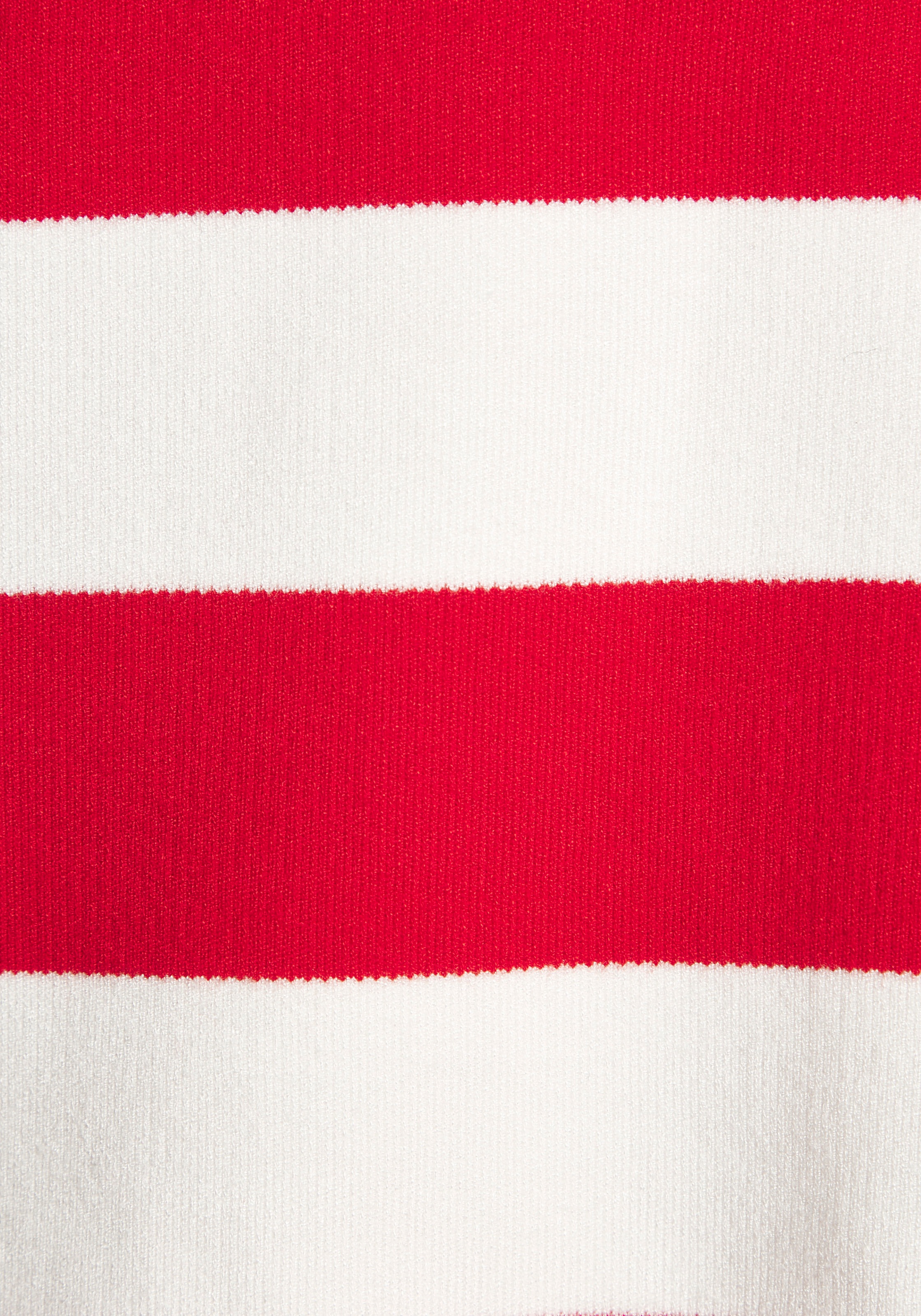 LASCANA Pull à col polo à rayures larges, pull tricoté, style casual-sportif