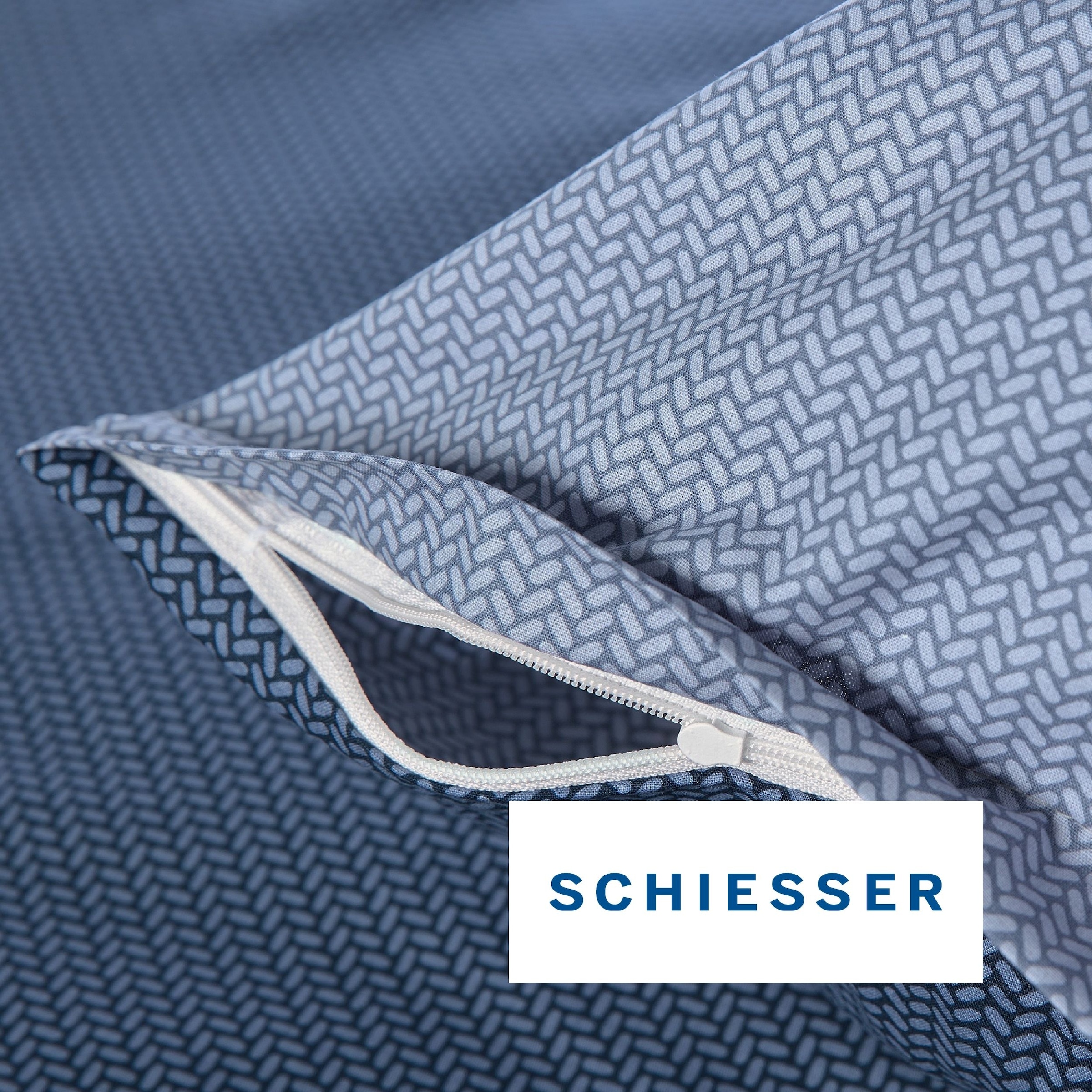 Schiesser Linge de lit »Silva in einem simplen Minimaldessin in angesagter Strickoptik« 2 cuis MADE IN GREEN by OEKO-TEX®