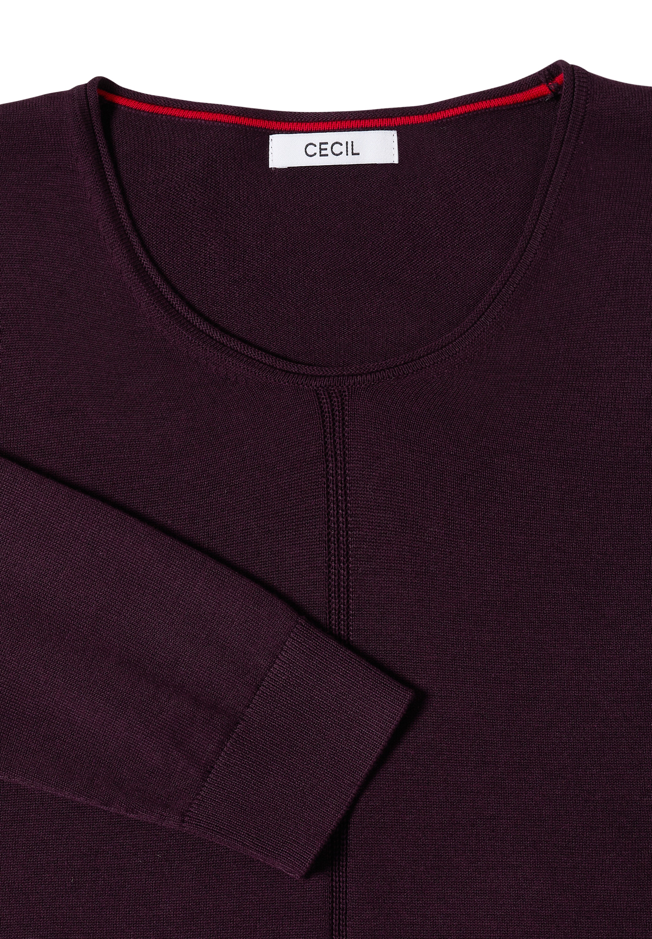 Cecil Pull en tricot mélange coton-viscose, maille fine, uni
