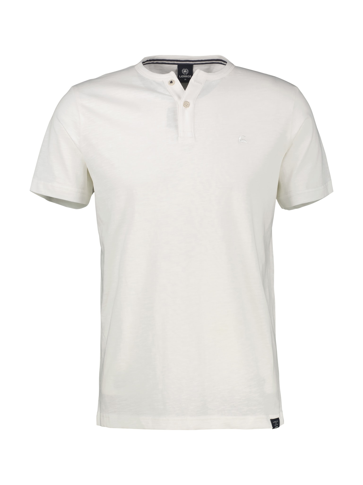 LERROS T-shirt à manches courtes mit Serafino-Kragen