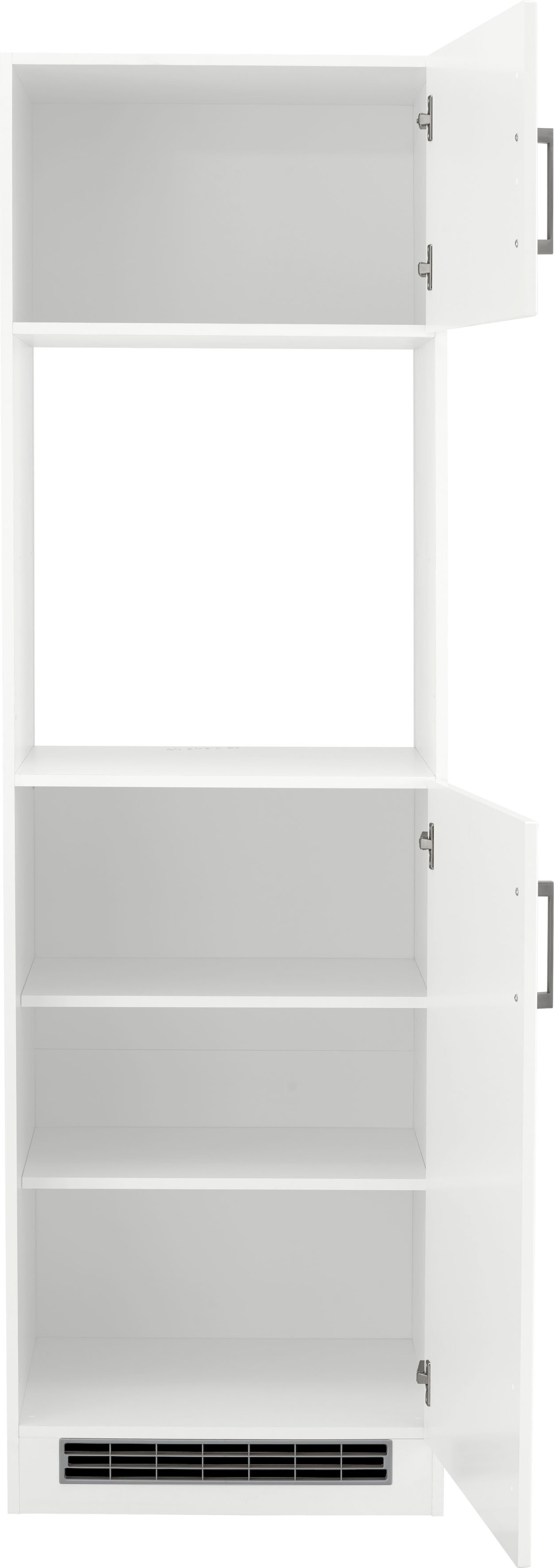 KOCHSTATION Armoire d'encastrement pour four »KS-Tinnum« 60 cm de large, 200 cm de haut, poignées métal, façades MDF, pour four