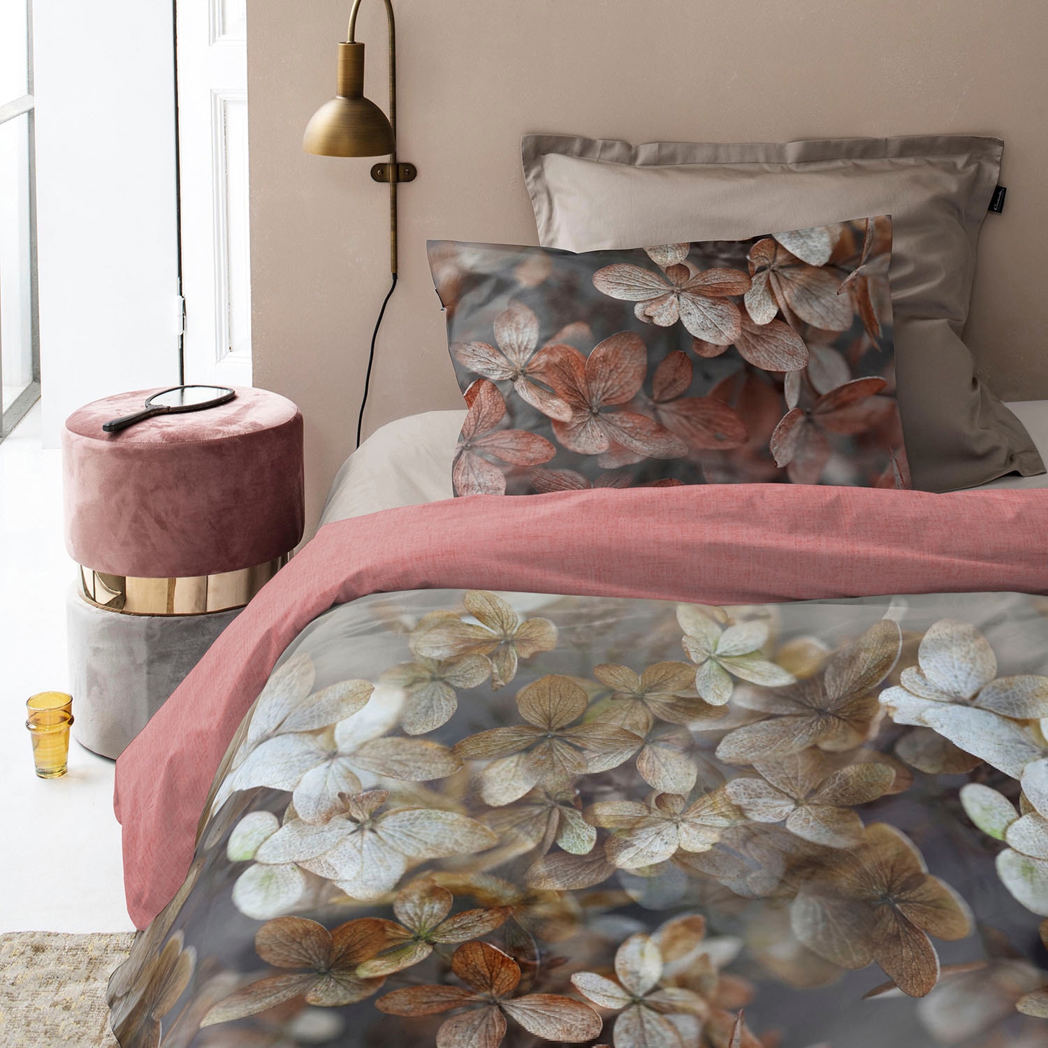 Cinderella Wendebettwäsche »Annabelle« 2 Stk. tlg. mit Hortensien