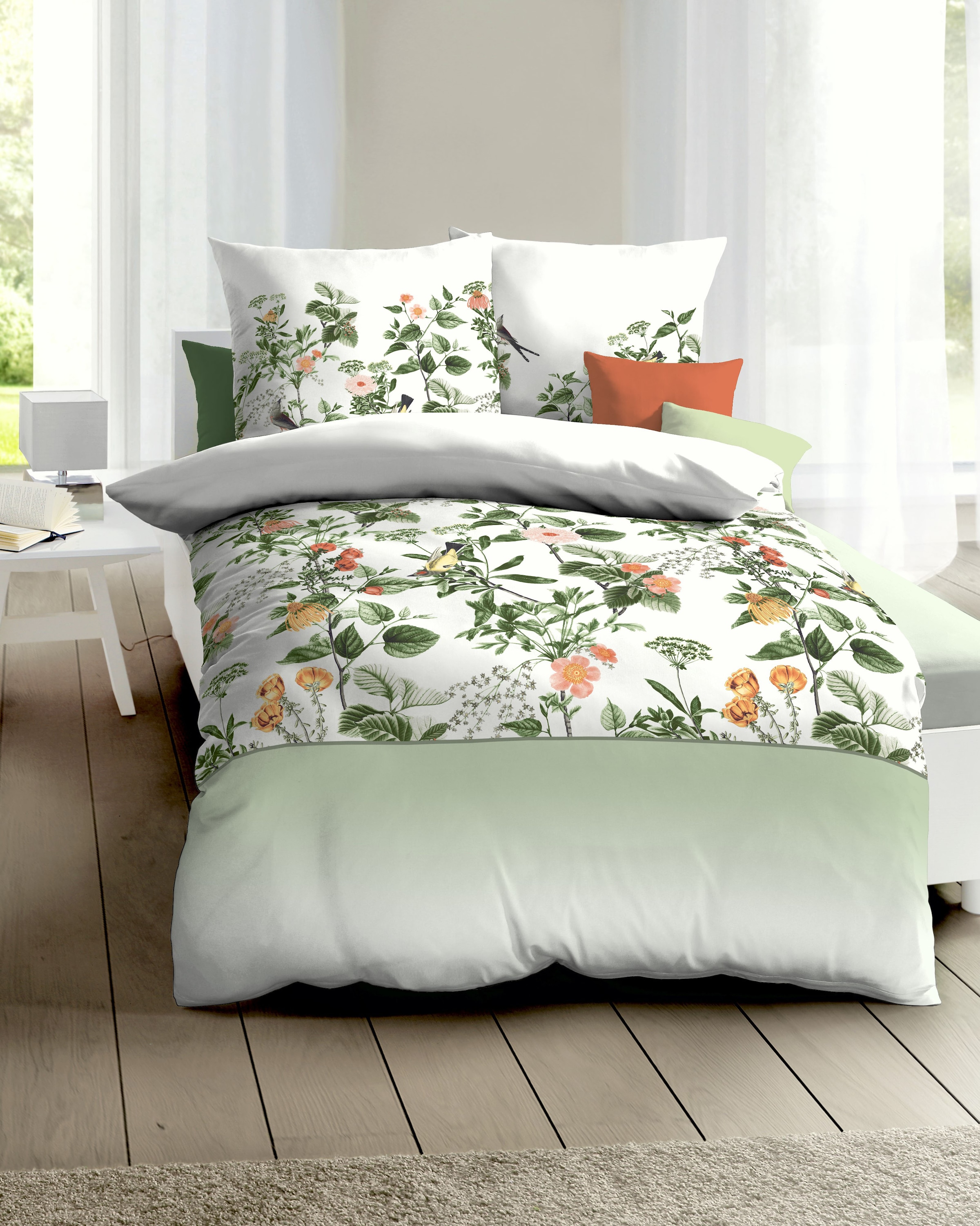 Kaeppel Linge de lit »Formosa« 2 cuis Avec fleurs