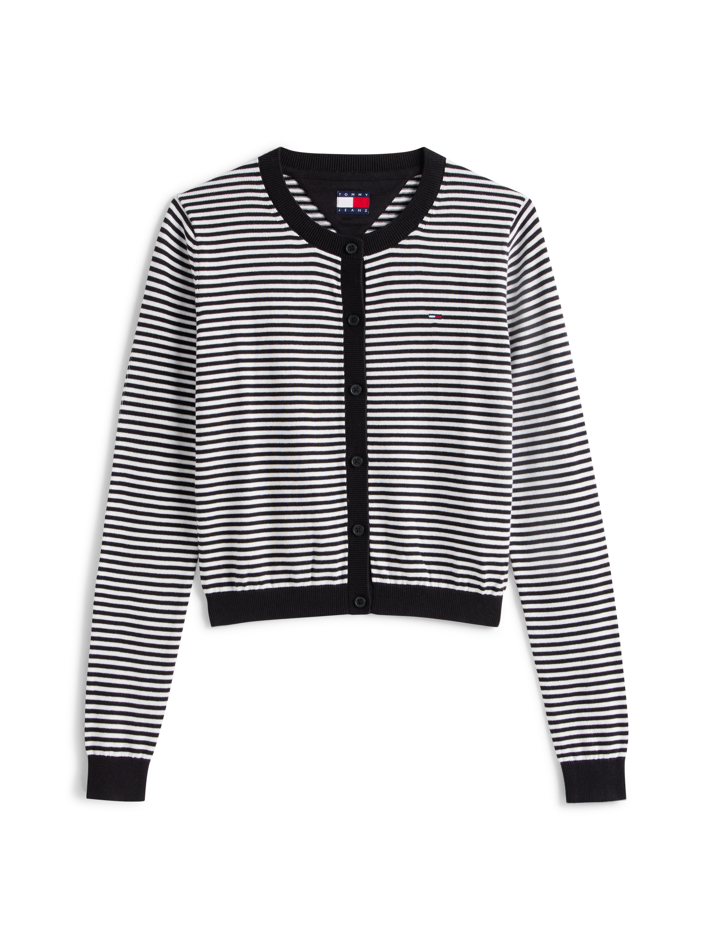 Tommy Jeans Veste en tricot »TJW ESSENTIAL CREW NECK CARDIGAN« Coton