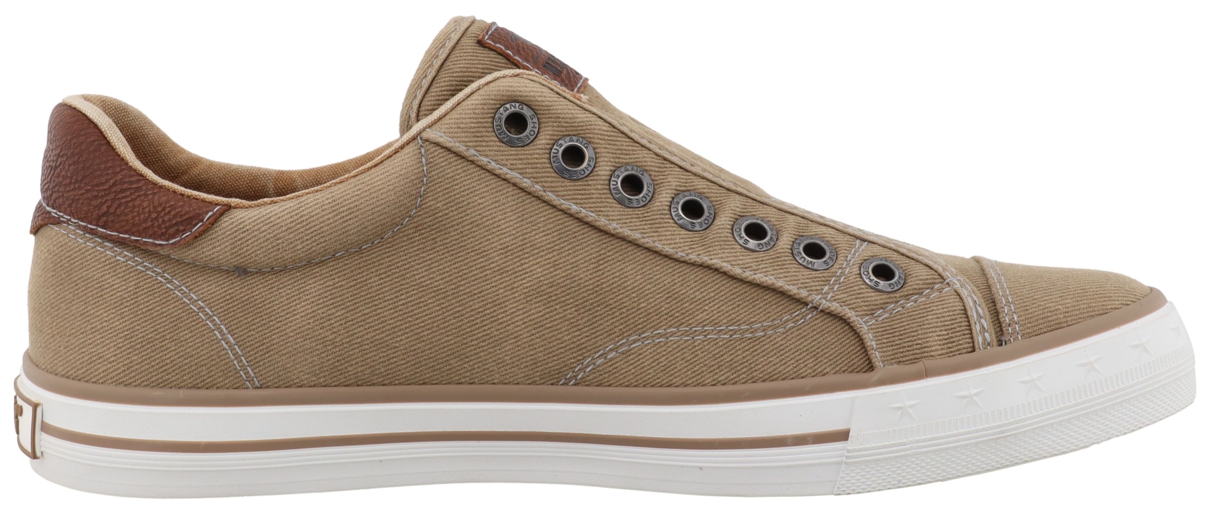Mustang Shoes Baskets slip-on »Calogero«  Mocassin, chaussure décontractée, chaussure basse avec coutures contrastées