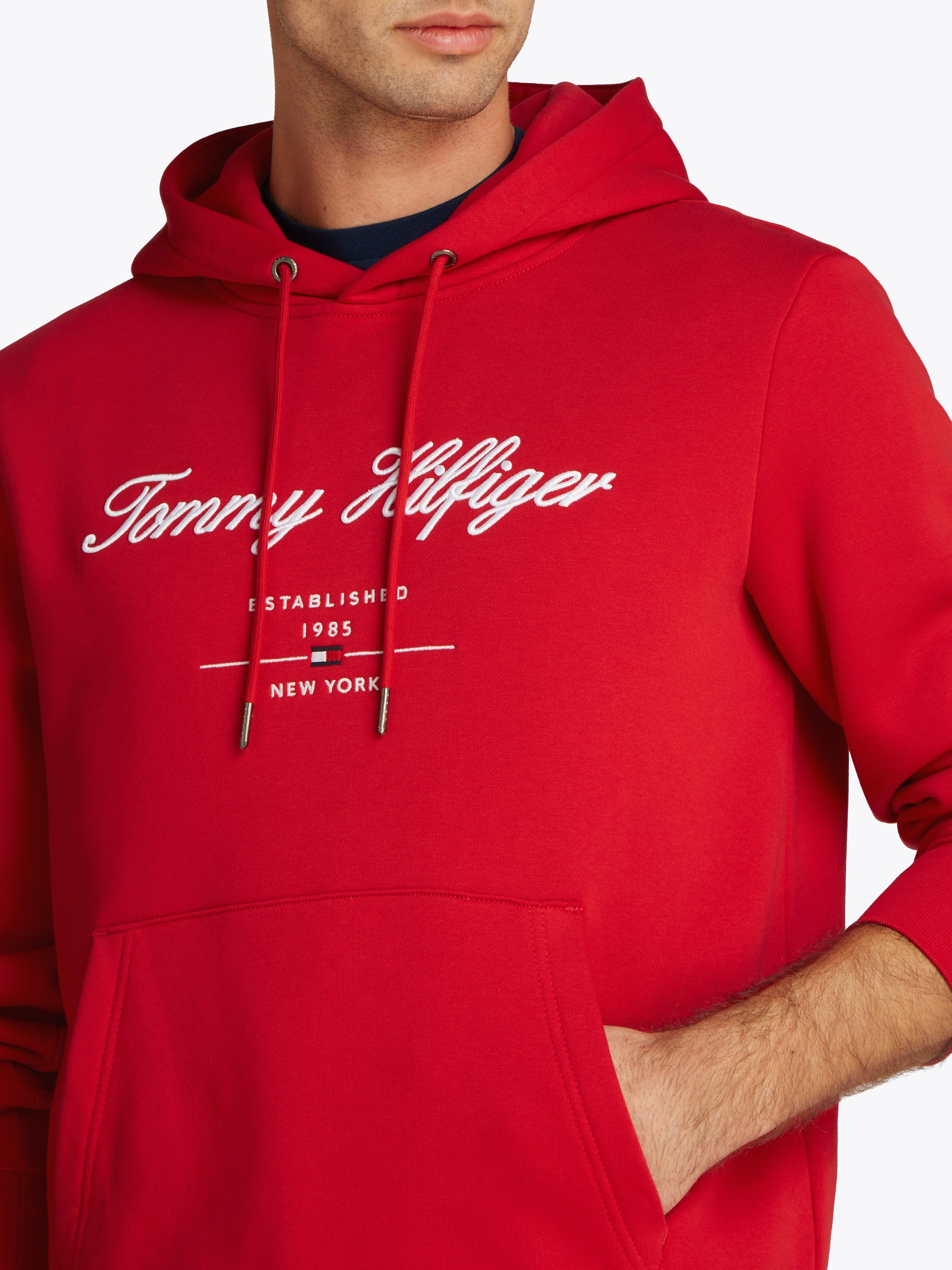 Tommy Hilfiger Hoodie »SCRIPT LOGO HOODY«, mit aufgesticktem Logo
