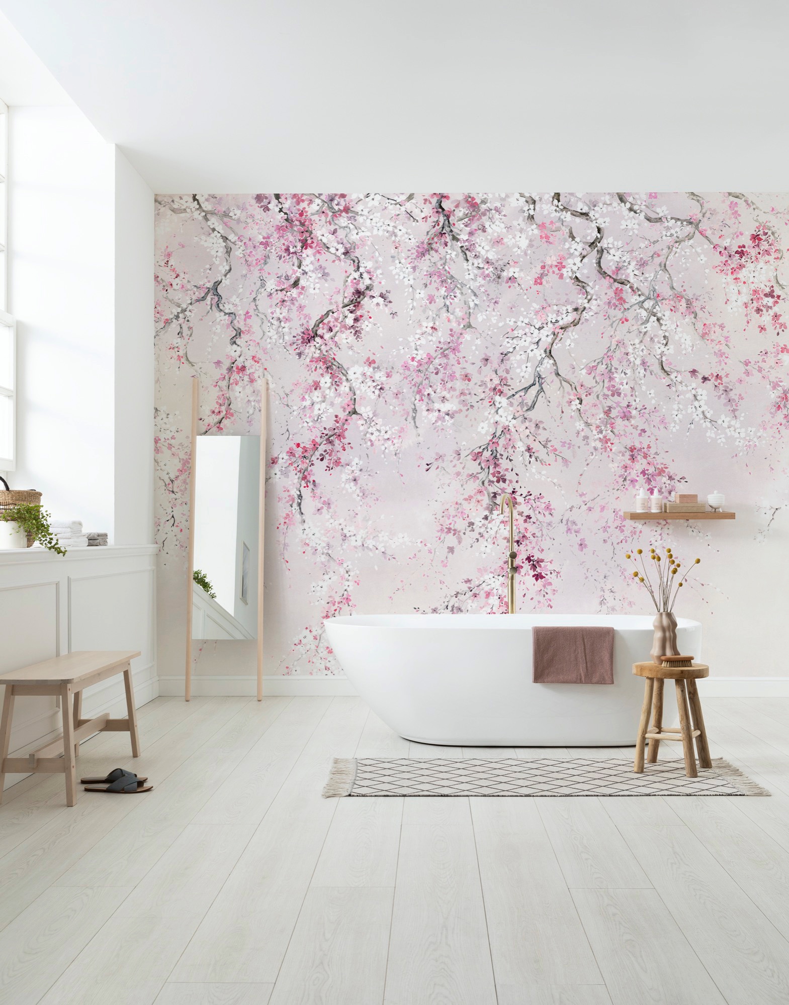 Komar Vliestapete »Digitaldruck Vlies -  Kirschblüten - Grösse 300 x 280 cm« bedruckt glatt Wohnzimmer, Schlafzimmer