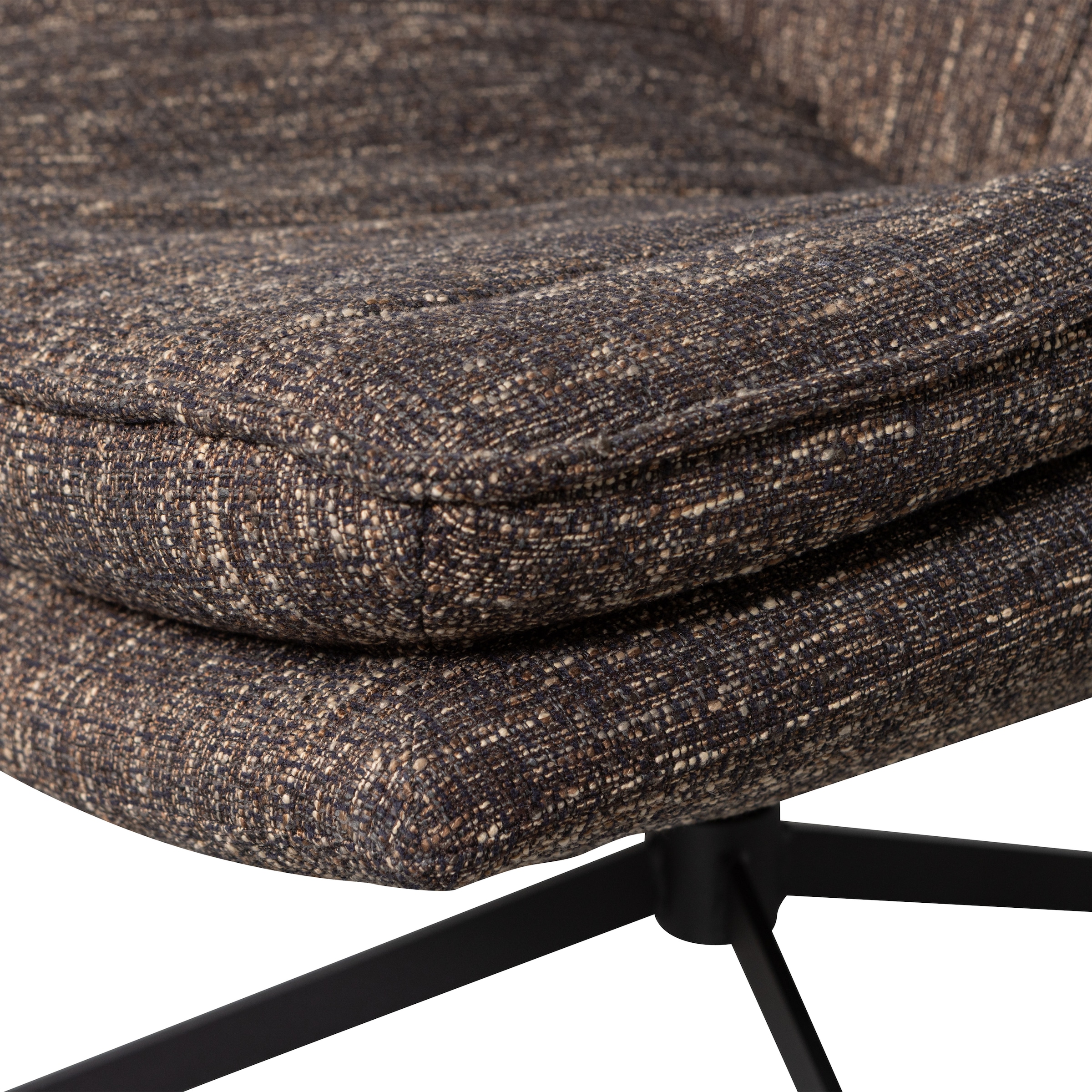 WOOOD Drehsessel »Milaro mit Fling-Melange-Bezug und Drehmechanismus B75 x T94 x H88 cm« Hohe Verschleissfestigkeit, Tragkraft 120 kg, mittlere Sitzhöhe