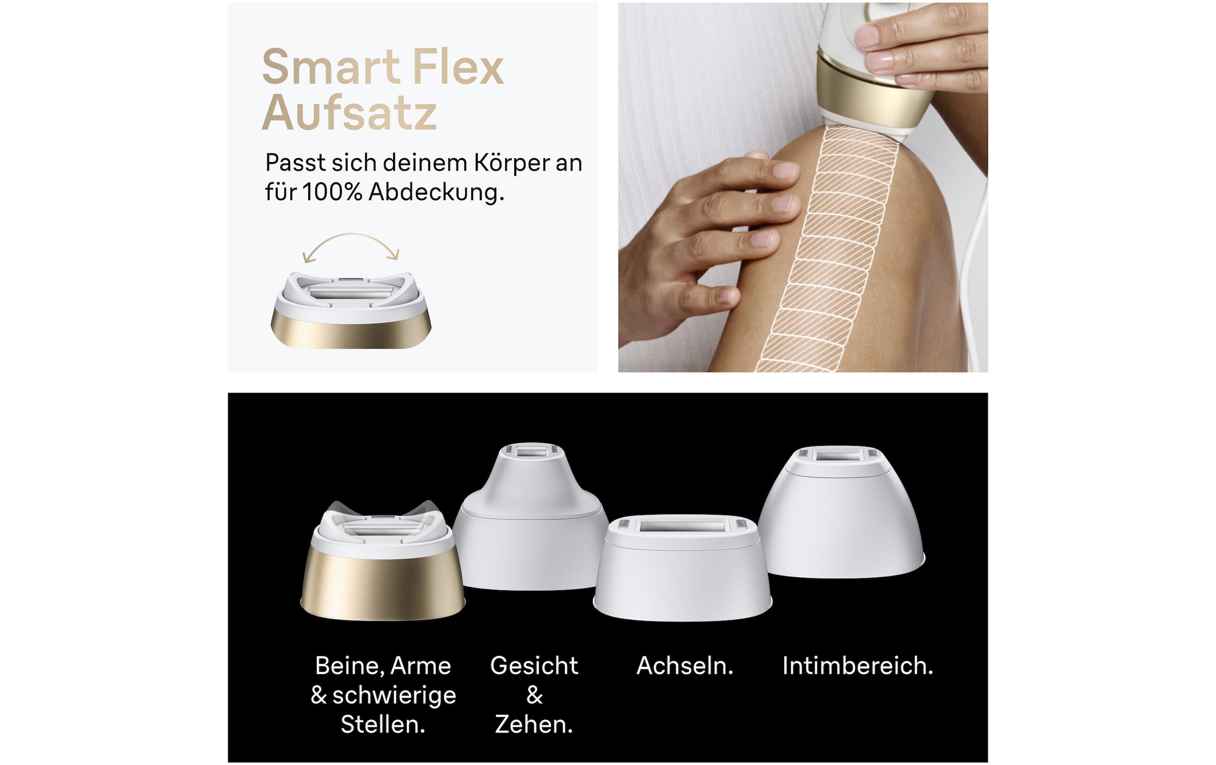 Braun Épilateur IPL »Silk-expert Pro IPL PL5431« 400.000 Lichtimpulse dauerhafte Haarreduktion, mit Tasche, Venus Rasierer, 4 Aufsätze