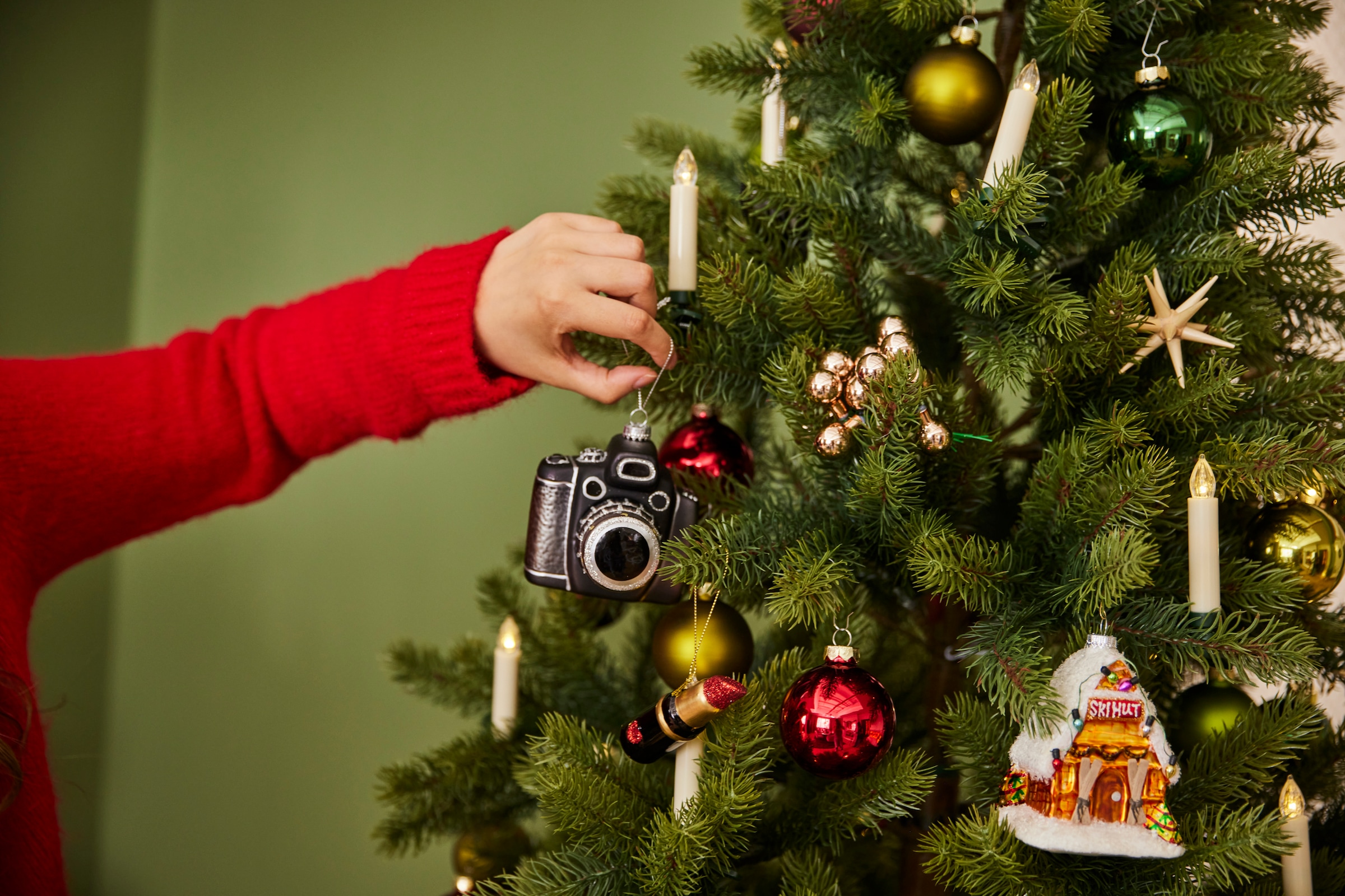 Krebs Glas Lauscha Décorations pour l'arbre de Noël »Spiegelreflexkamera, Weihnachtsdeko, Christbaumschmuck« soufflé bouche