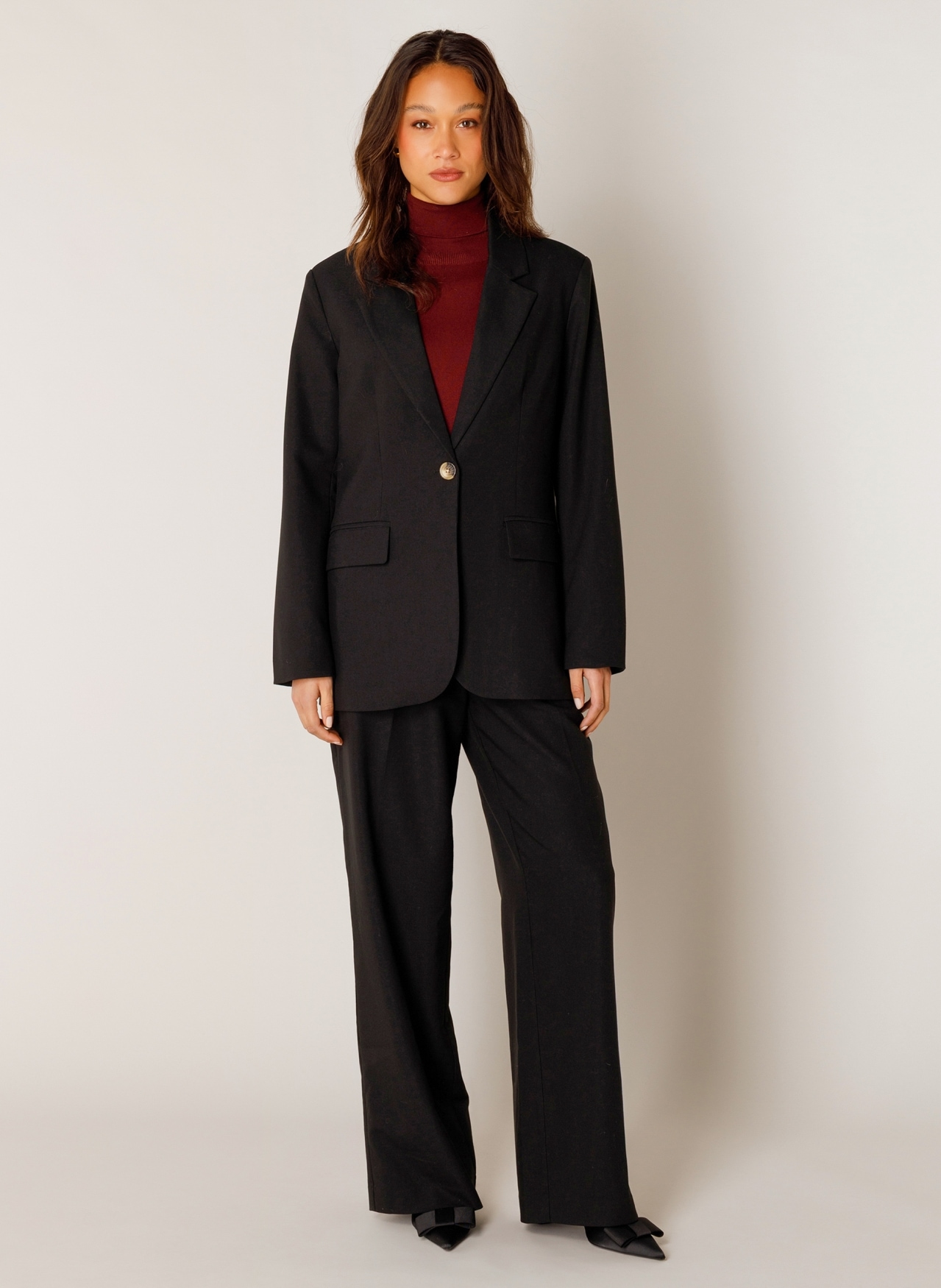 Base Level Veste blazer »Yella« avec fermeture à 1 bouton et viscose