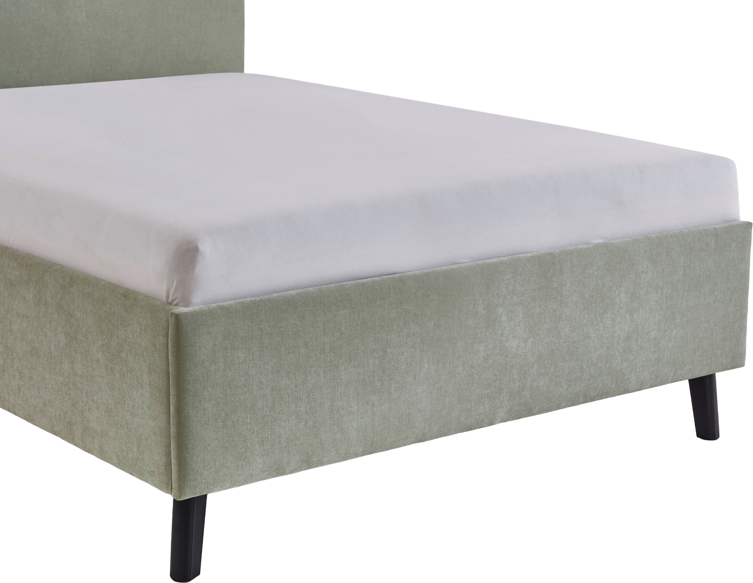 meise.möbel Polsterbett »Piano, in verschiedene Farben und Breiten erhältlich« wahlweise mit schwarzem oder eichefarbigem Holzfuss