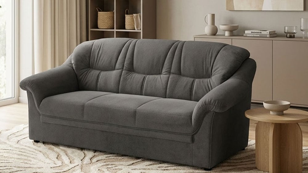 GOODproduct 3-Sitzer »Nyborg 184 cm breit, pflegeleicht, formschön, stabil« aus pflegeleichtem, weichem Luxus-Microfaser