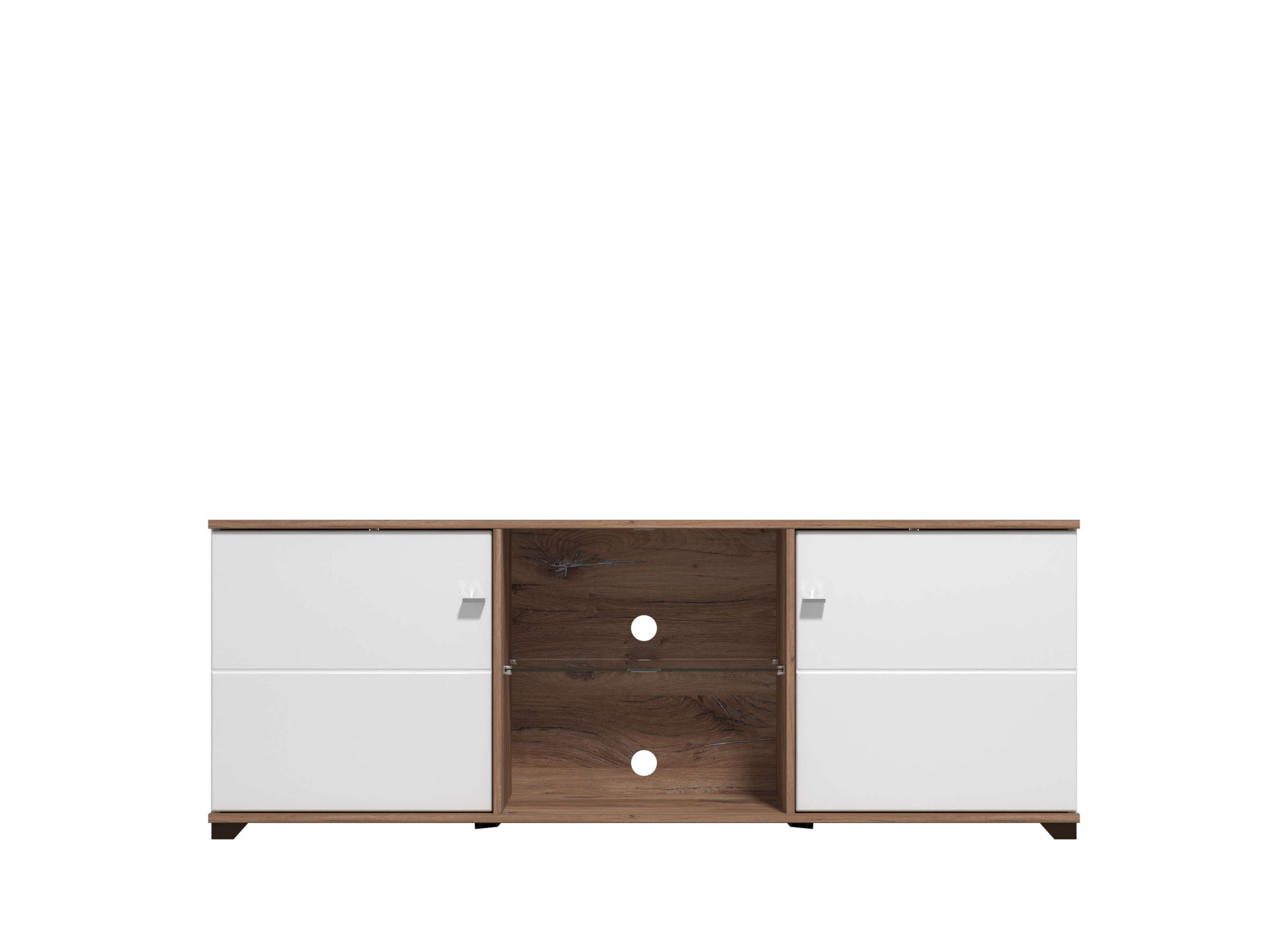 INOSIGN Tableau TV »Burgundy Lowboard, TV-Schrank, TV-Ständer, Hochglanzfonten« Hochglanzfronten und eine Innenausstattung in Flagstaff Eiche